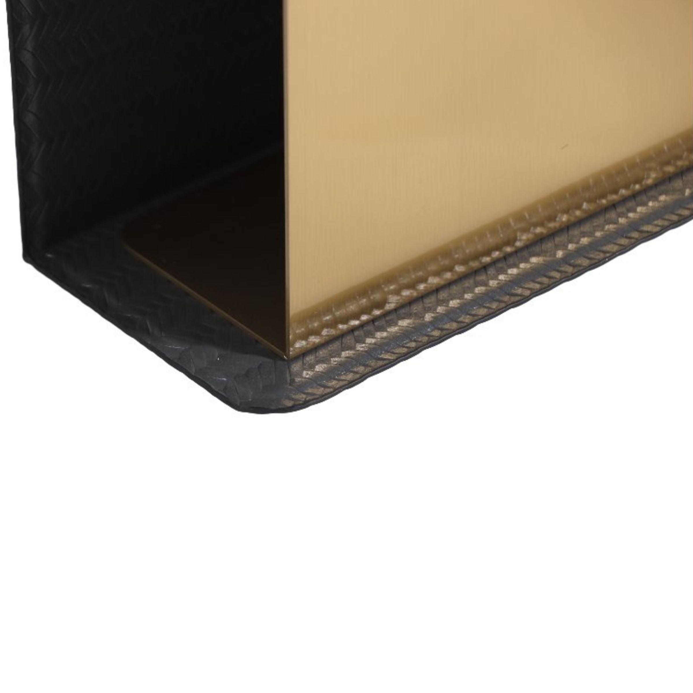 Grey and titanium gold Beacon magazine rack DW200850B bookends, modern design for organizing magazines and books.