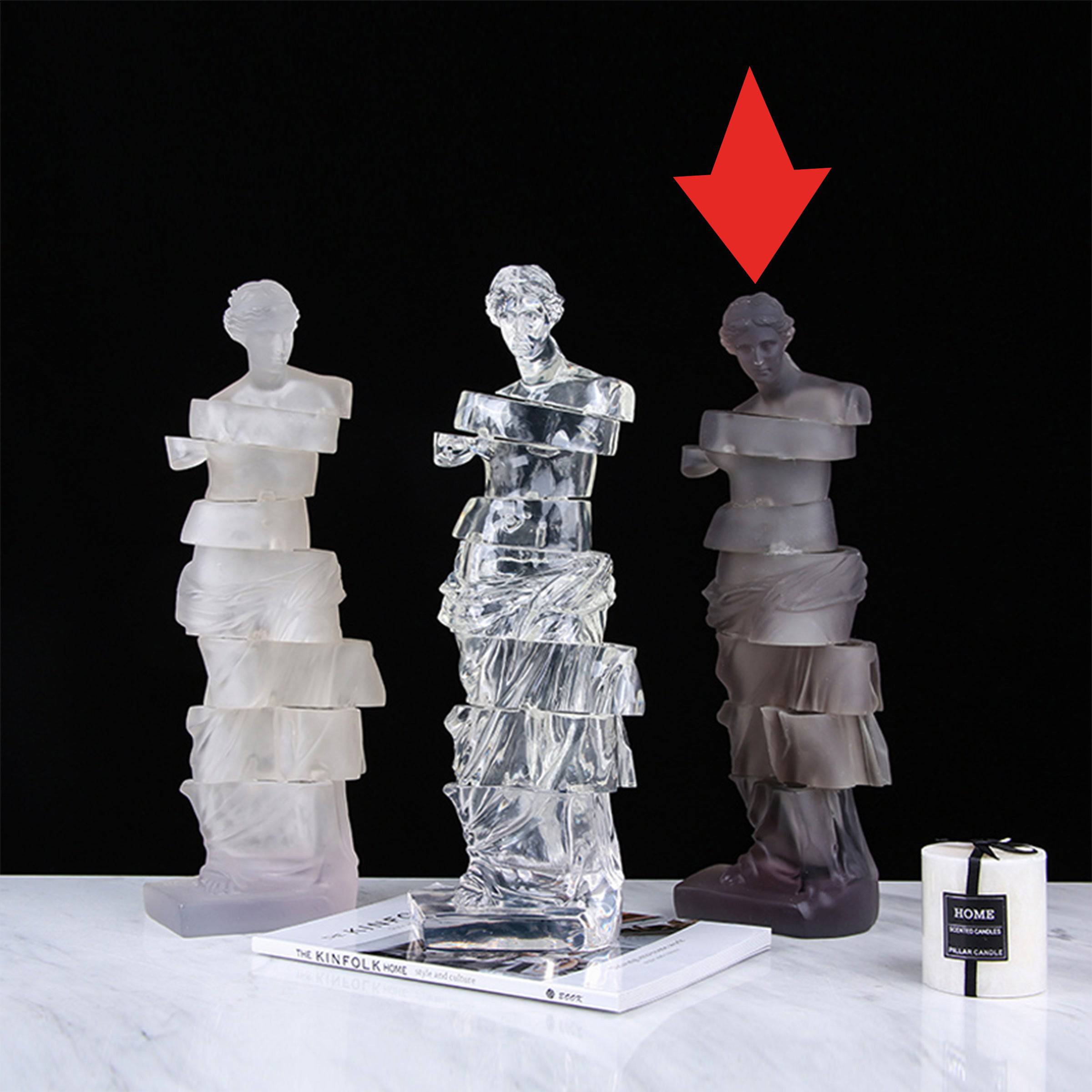 Grey Venus Sculpture Fb-Sz2012B -  Home Decor Figurines | تمثال فينوس رمادي - ebarza Furniture UAE | Shop Modern Furniture in Abu Dhabi & Dubai - مفروشات ايبازرا في الامارات | تسوق اثاث عصري وديكورات مميزة في دبي وابوظبي