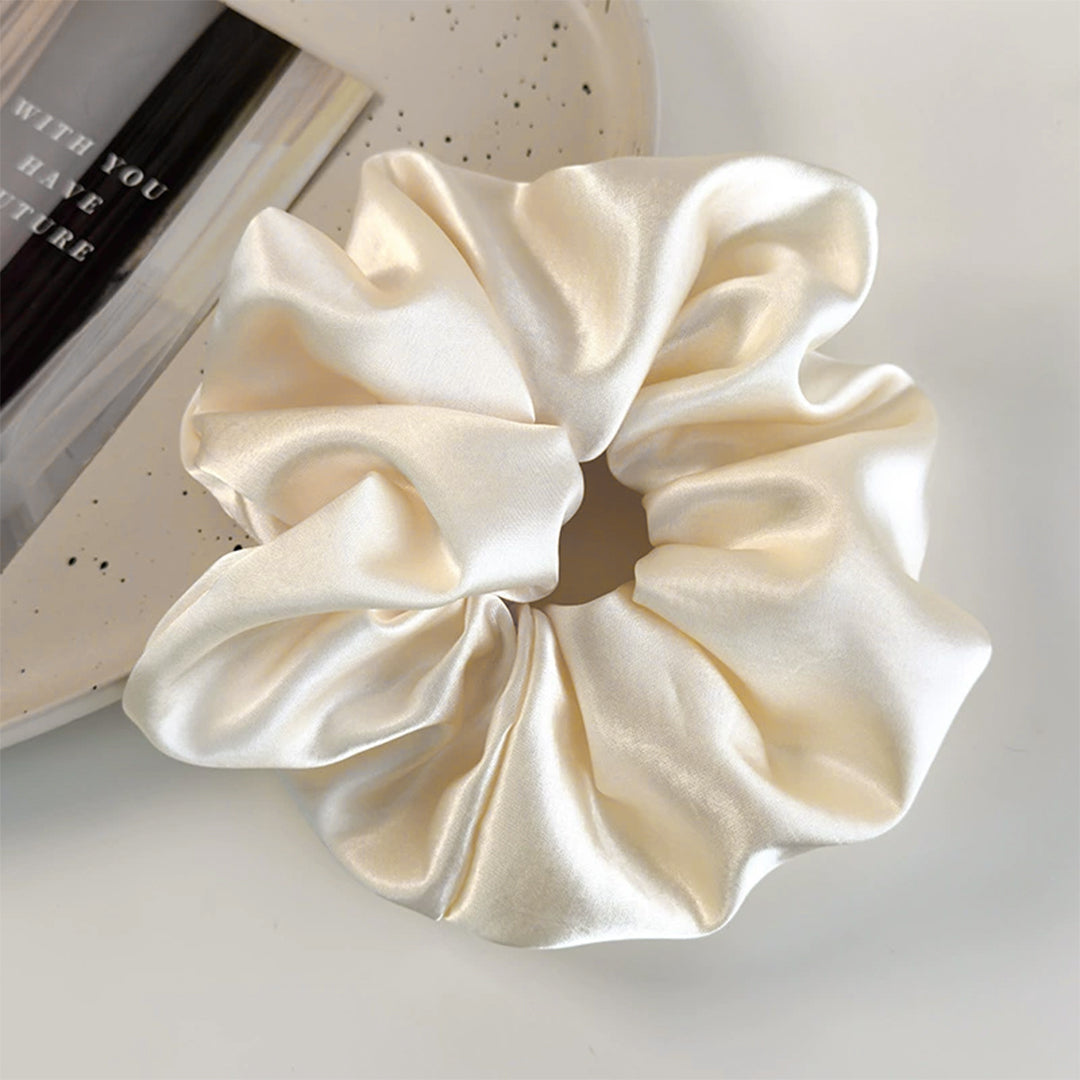 Ivory tube hair tie with 8cm length and 16mm silk, padded with poly filling, suitable for bedding or hair styling by BEACON.