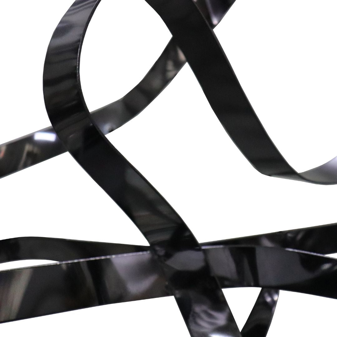 Handcrafted stainless steel artwork by BEACON, featuring sleek specular finish and intricate design details.