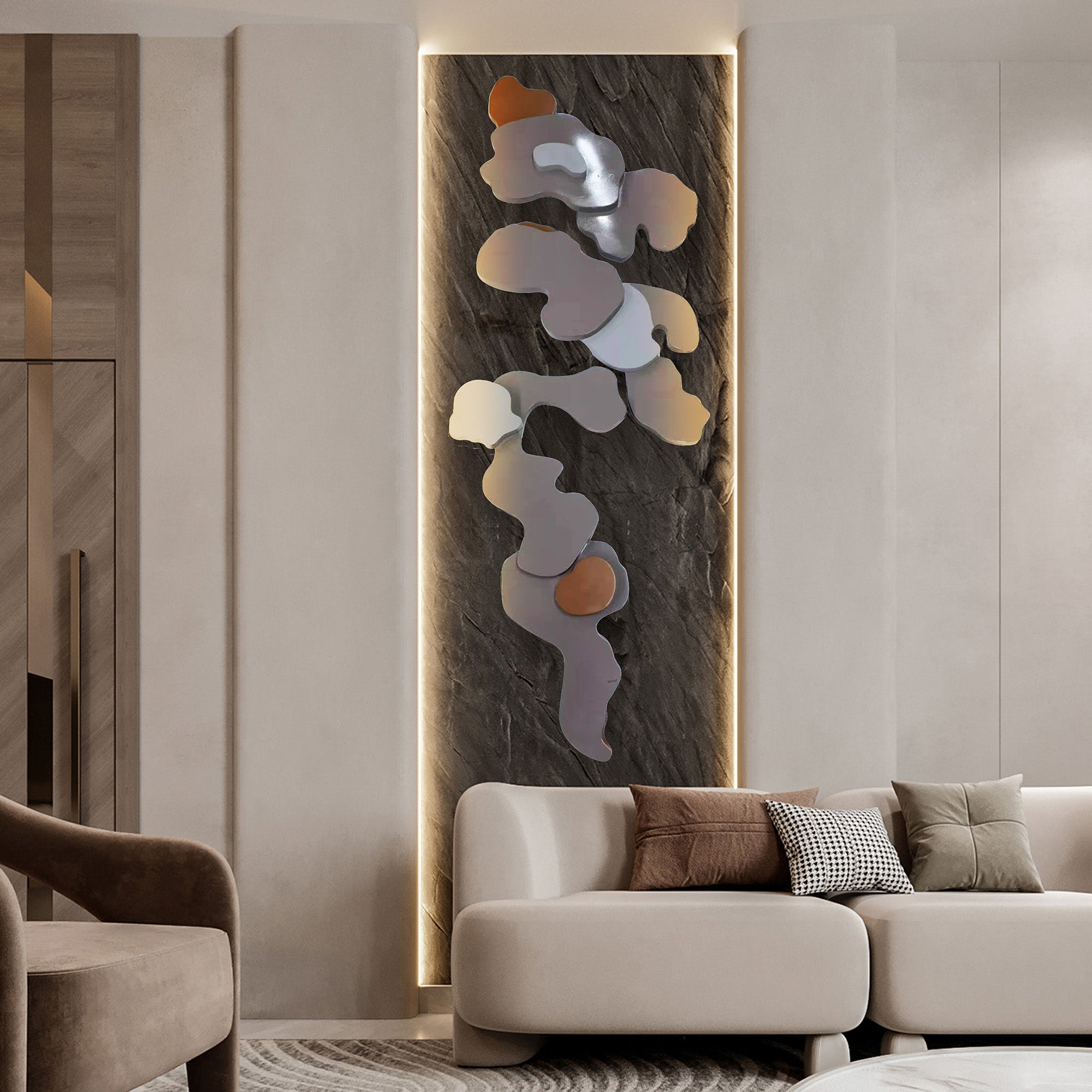 Hand Crafted Stainless Steel Artwork BG2020067 -  Artwork - ebarza Furniture UAE | Shop Modern Furniture in Abu Dhabi & Dubai - مفروشات ايبازرا في الامارات | تسوق اثاث عصري وديكورات مميزة في دبي وابوظبي