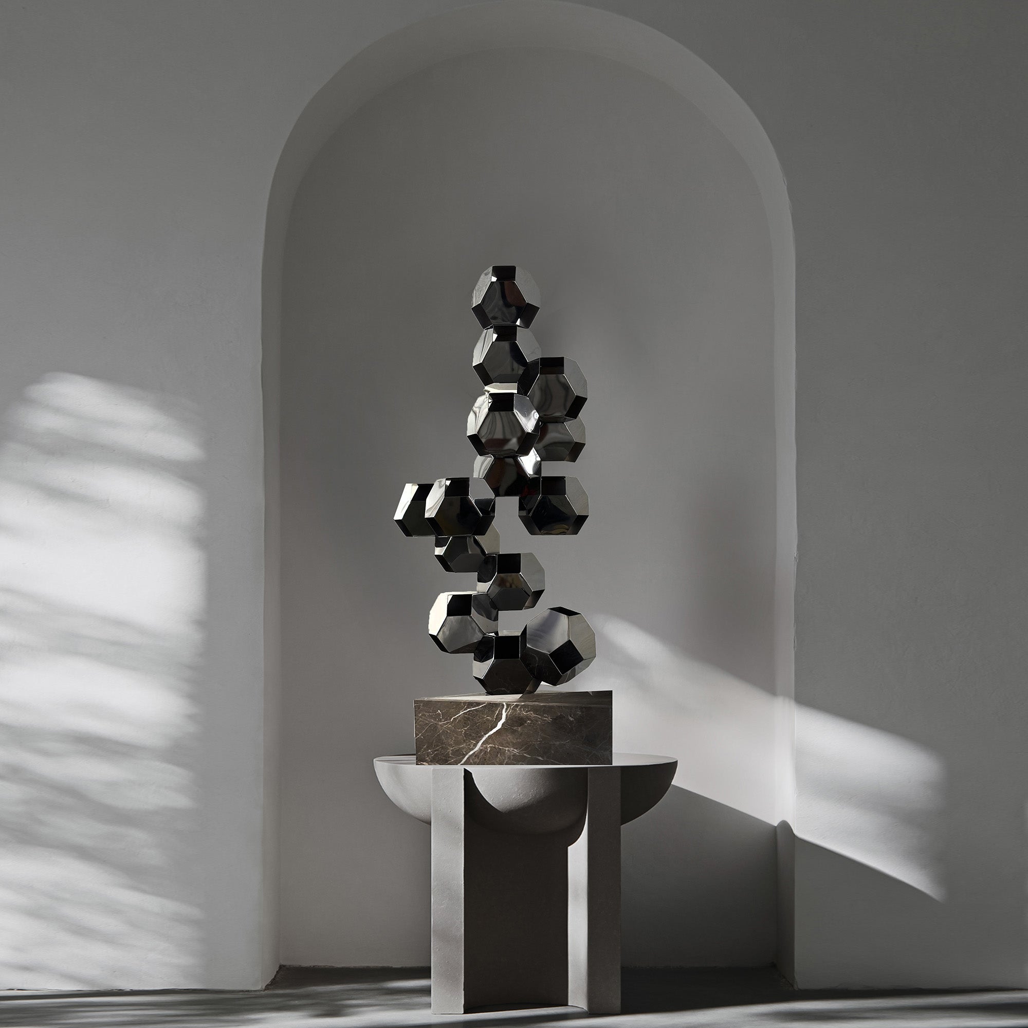 Hand Crafted Stainless steel Black Titanium Artwork BJ20230002 -  Artwork - ebarza Furniture UAE | Shop Modern Furniture in Abu Dhabi & Dubai - مفروشات ايبازرا في الامارات | تسوق اثاث عصري وديكورات مميزة في دبي وابوظبي