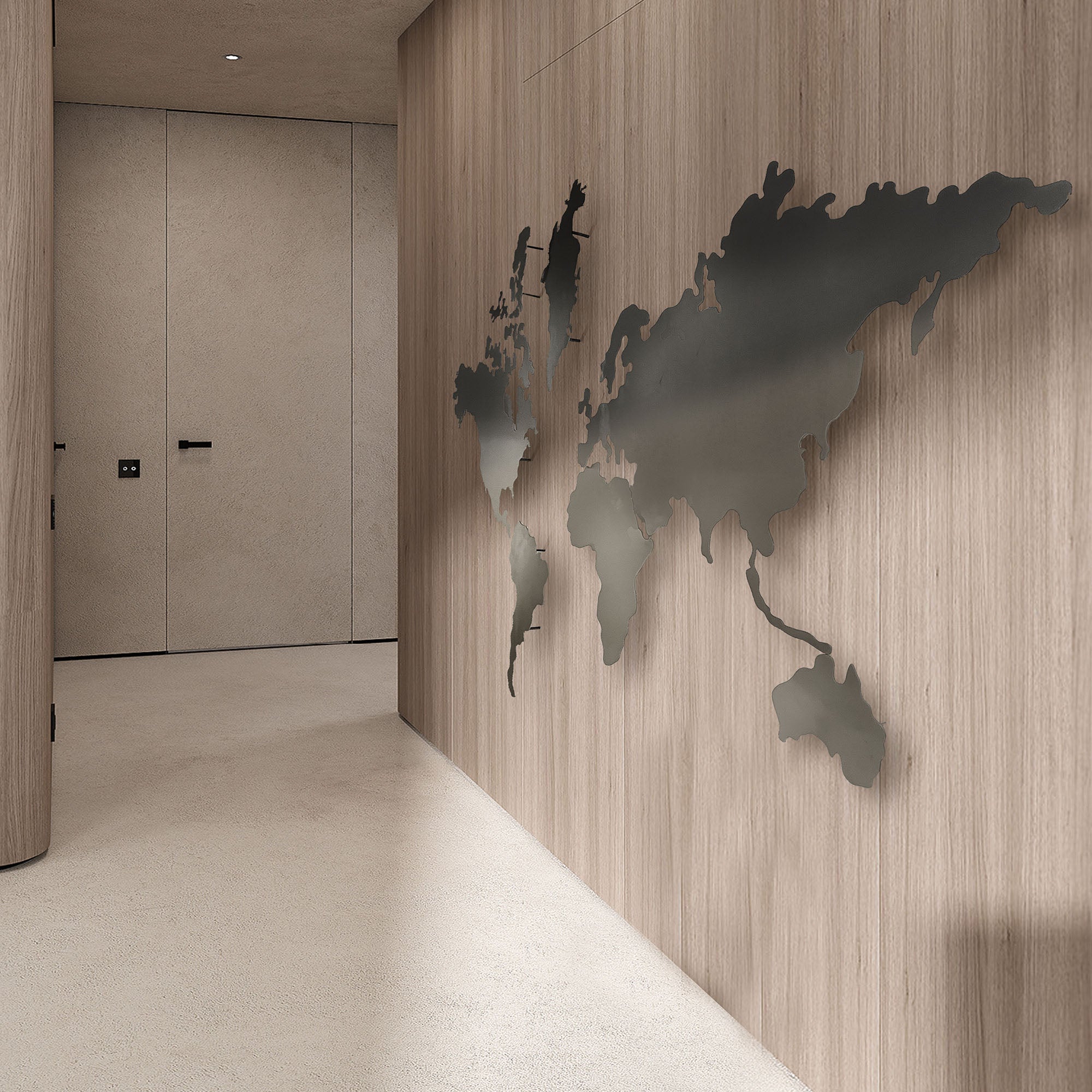Hand Crafted Stainless World Steel Artwork BG20220029-2-World Map -  Artwork - ebarza Furniture UAE | Shop Modern Furniture in Abu Dhabi & Dubai - مفروشات ايبازرا في الامارات | تسوق اثاث عصري وديكورات مميزة في دبي وابوظبي