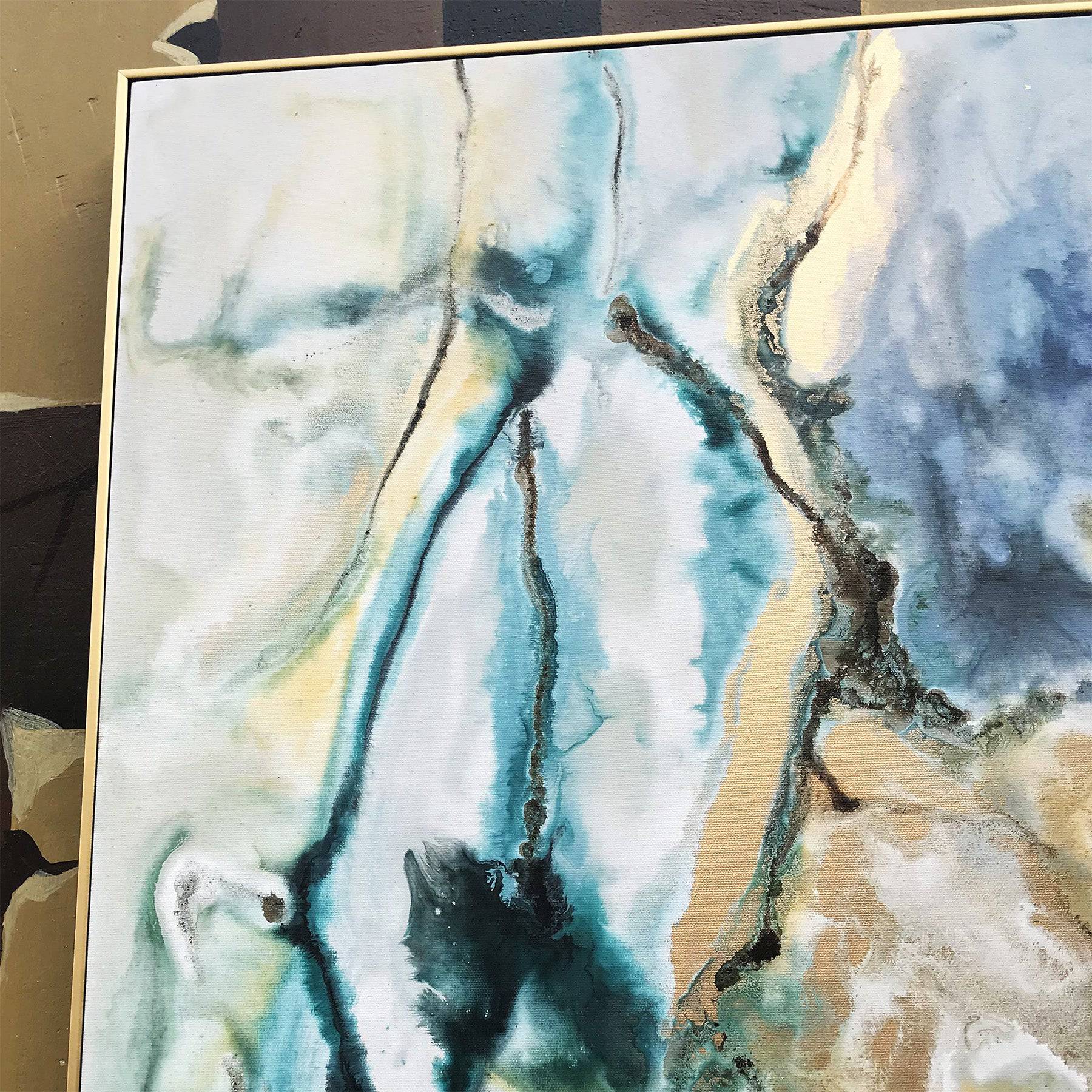 Hand Painted Art Painting With 160X80 Cm Frame Soaap0007 -  Paintings | 160X80 لوحة فنية مرسومة باليد بإطار سم - ebarza Furniture UAE | Shop Modern Furniture in Abu Dhabi & Dubai - مفروشات ايبازرا في الامارات | تسوق اثاث عصري وديكورات مميزة في دبي وابوظبي