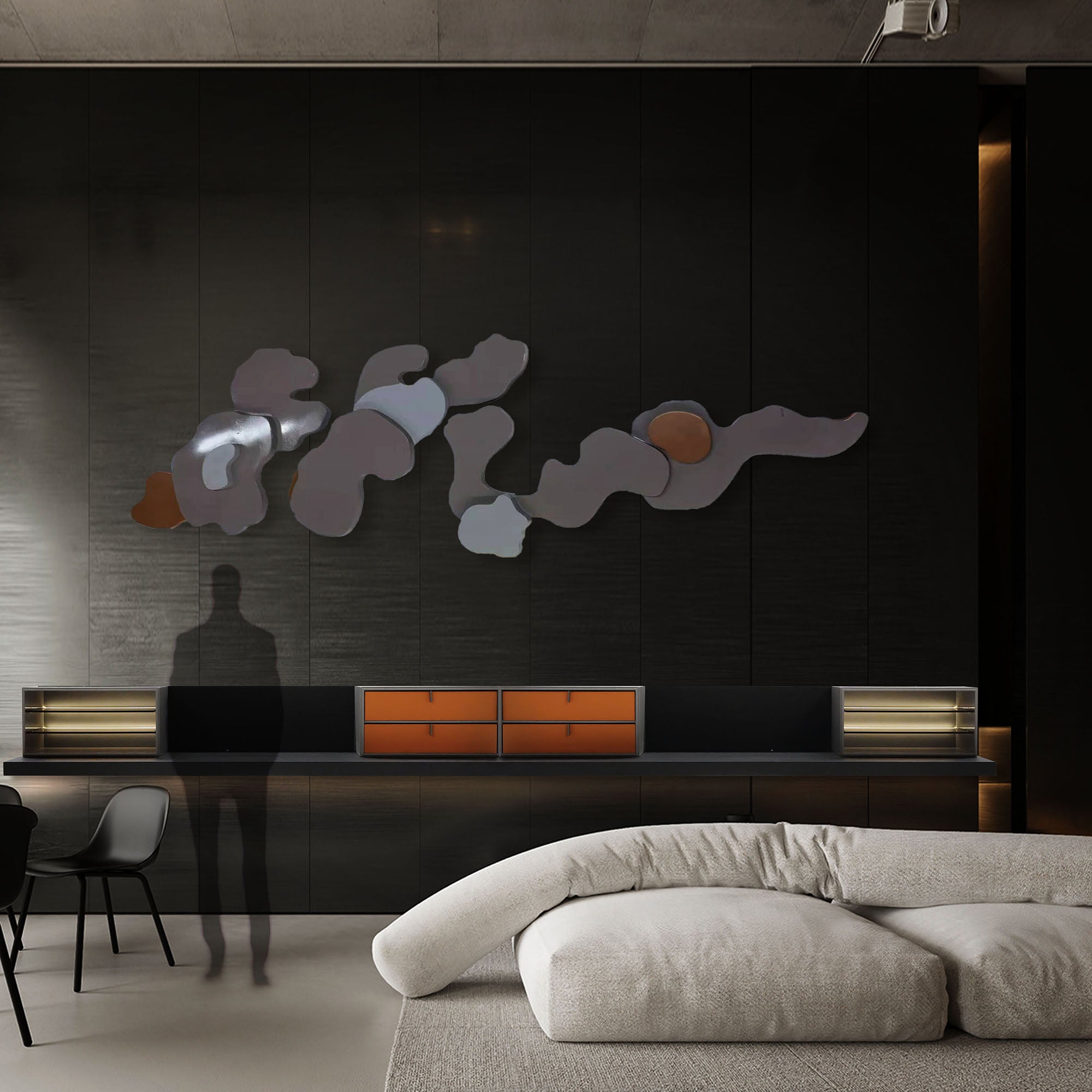 Handged floating Tv Unit IDG-D212-[1909] -  Storage/TV Unites - ebarza Furniture UAE | Shop Modern Furniture in Abu Dhabi & Dubai - مفروشات ايبازرا في الامارات | تسوق اثاث عصري وديكورات مميزة في دبي وابوظبي