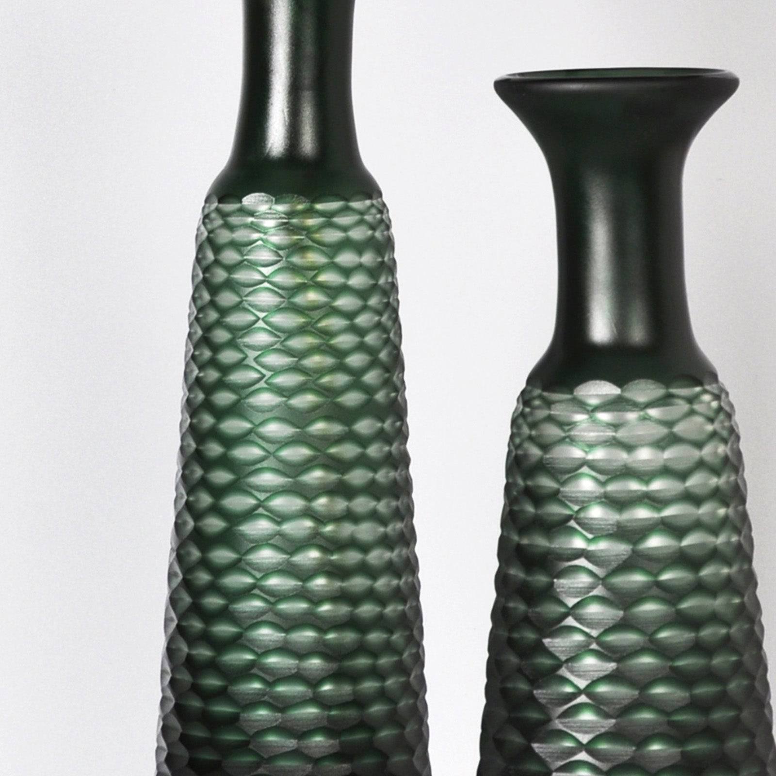 Handmade Balloton Glass  Vase 15197-300-Green -  Vases | مزهرية زجاجية مصنوعة يدوياً - ebarza Furniture UAE | Shop Modern Furniture in Abu Dhabi & Dubai - مفروشات ايبازرا في الامارات | تسوق اثاث عصري وديكورات مميزة في دبي وابوظبي