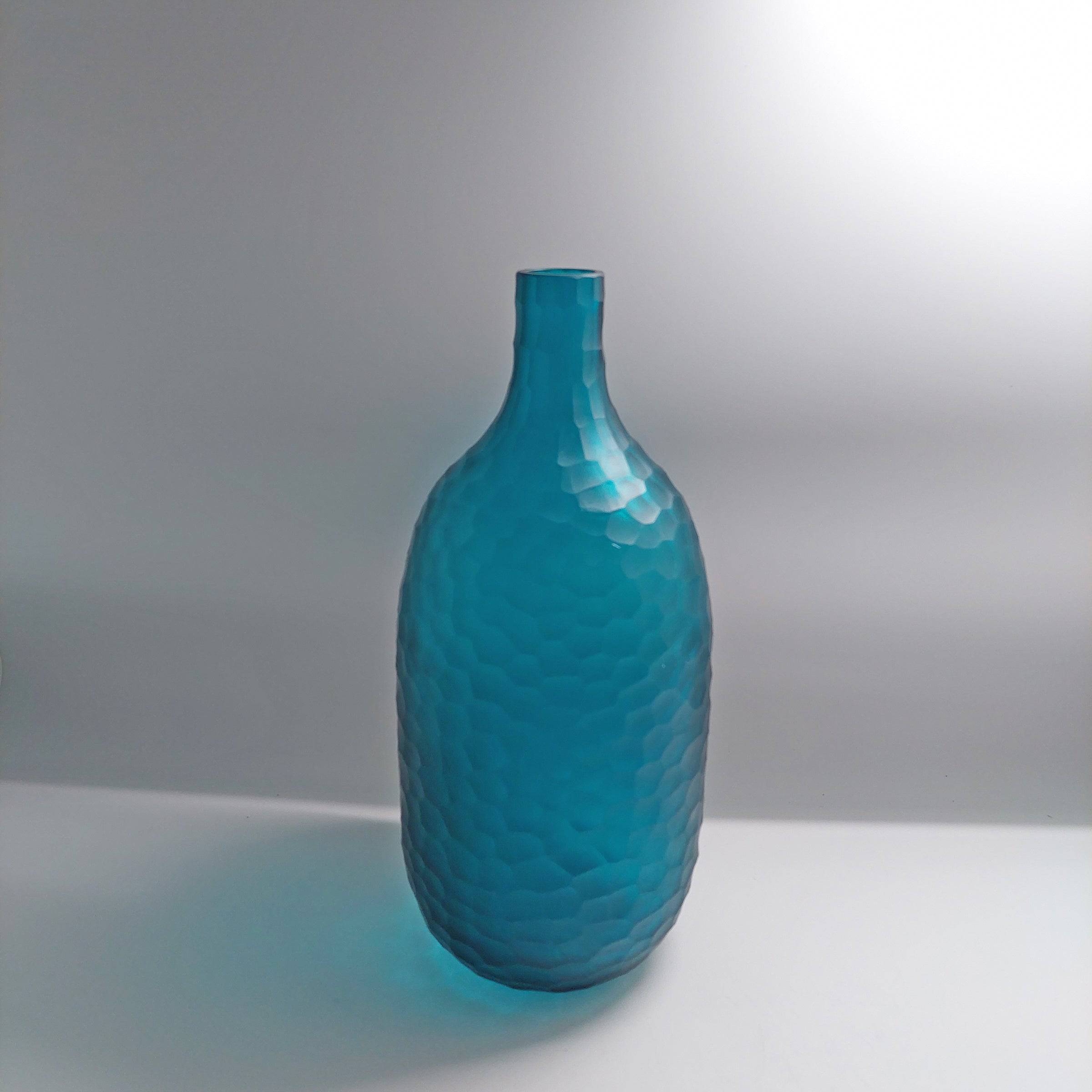 Handmade Balloton Glass  Vase A0192-360-Teal -  Vases | مزهرية زجاجية مصنوعة يدوياً - ebarza Furniture UAE | Shop Modern Furniture in Abu Dhabi & Dubai - مفروشات ايبازرا في الامارات | تسوق اثاث عصري وديكورات مميزة في دبي وابوظبي
