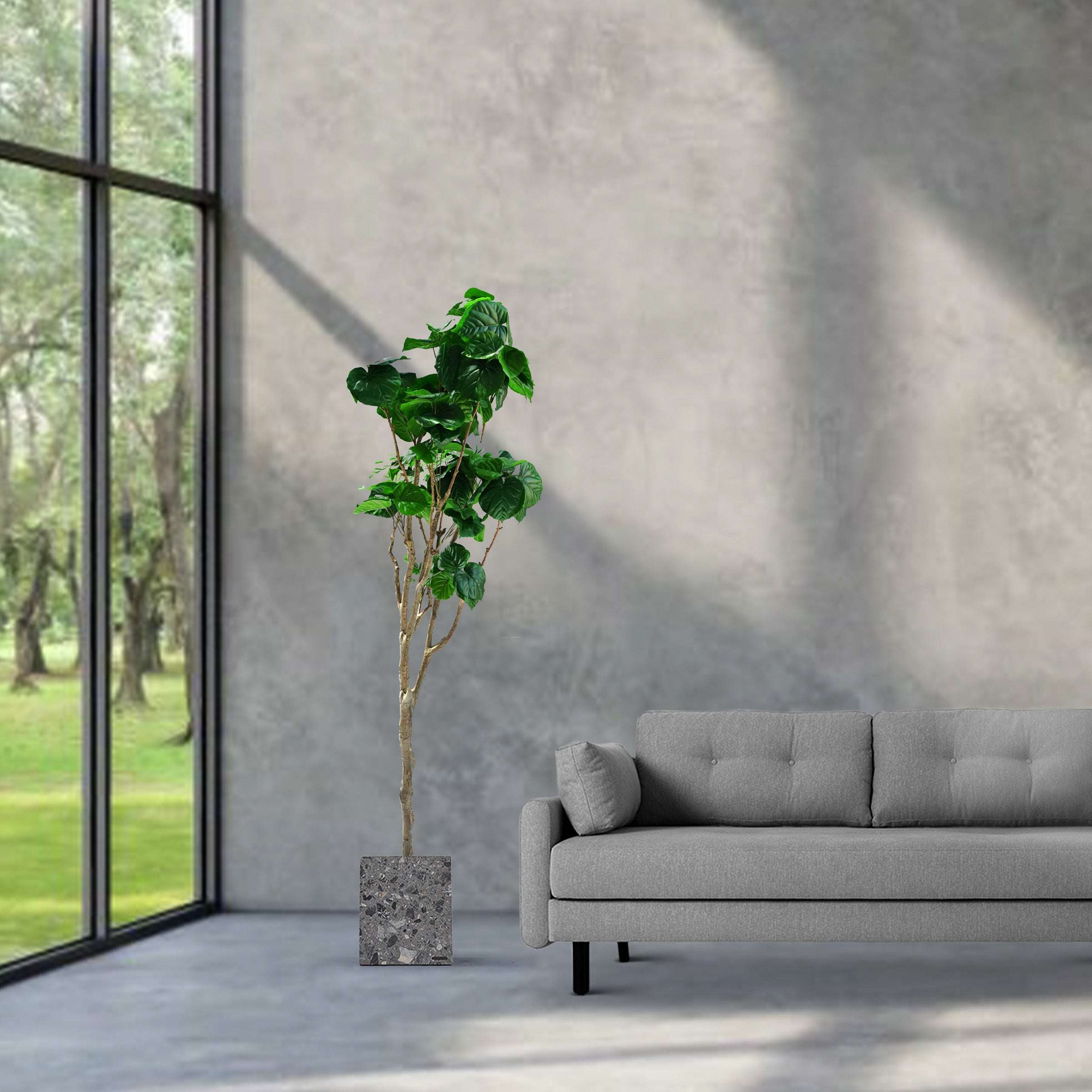 Handmade Decorative Artificial Ficus Tree With Plastic Pot N41120-S041 -  Plants - ebarza Furniture UAE | Shop Modern Furniture in Abu Dhabi & Dubai - مفروشات ايبازرا في الامارات | تسوق اثاث عصري وديكورات مميزة في دبي وابوظبي