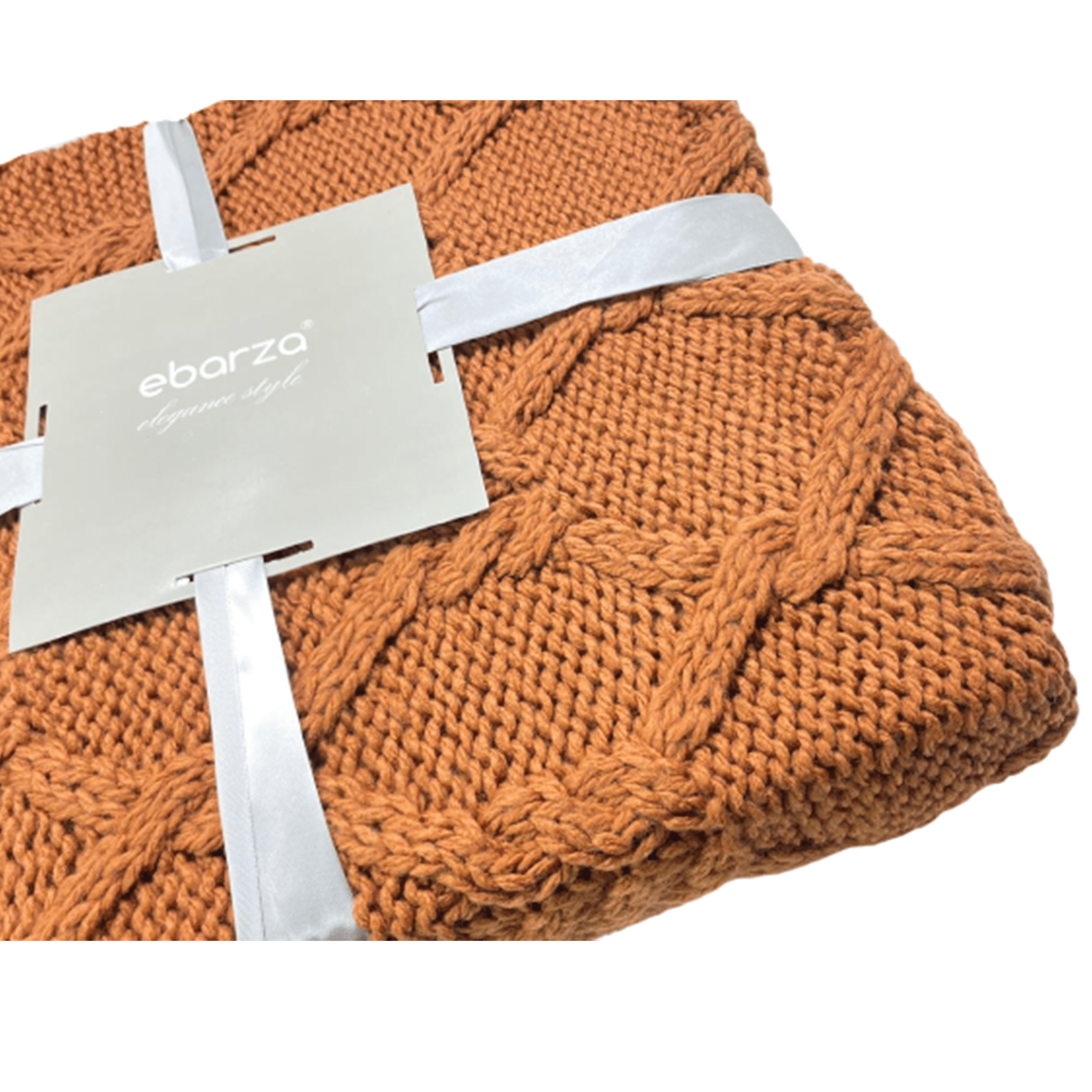 Handmade Knitting Cloth Throw Blanket  180401-015-Camel -  Blankets | بطانيه محاكه يدويا - ebarza Furniture UAE | Shop Modern Furniture in Abu Dhabi & Dubai - مفروشات ايبازرا في الامارات | تسوق اثاث عصري وديكورات مميزة في دبي وابوظبي