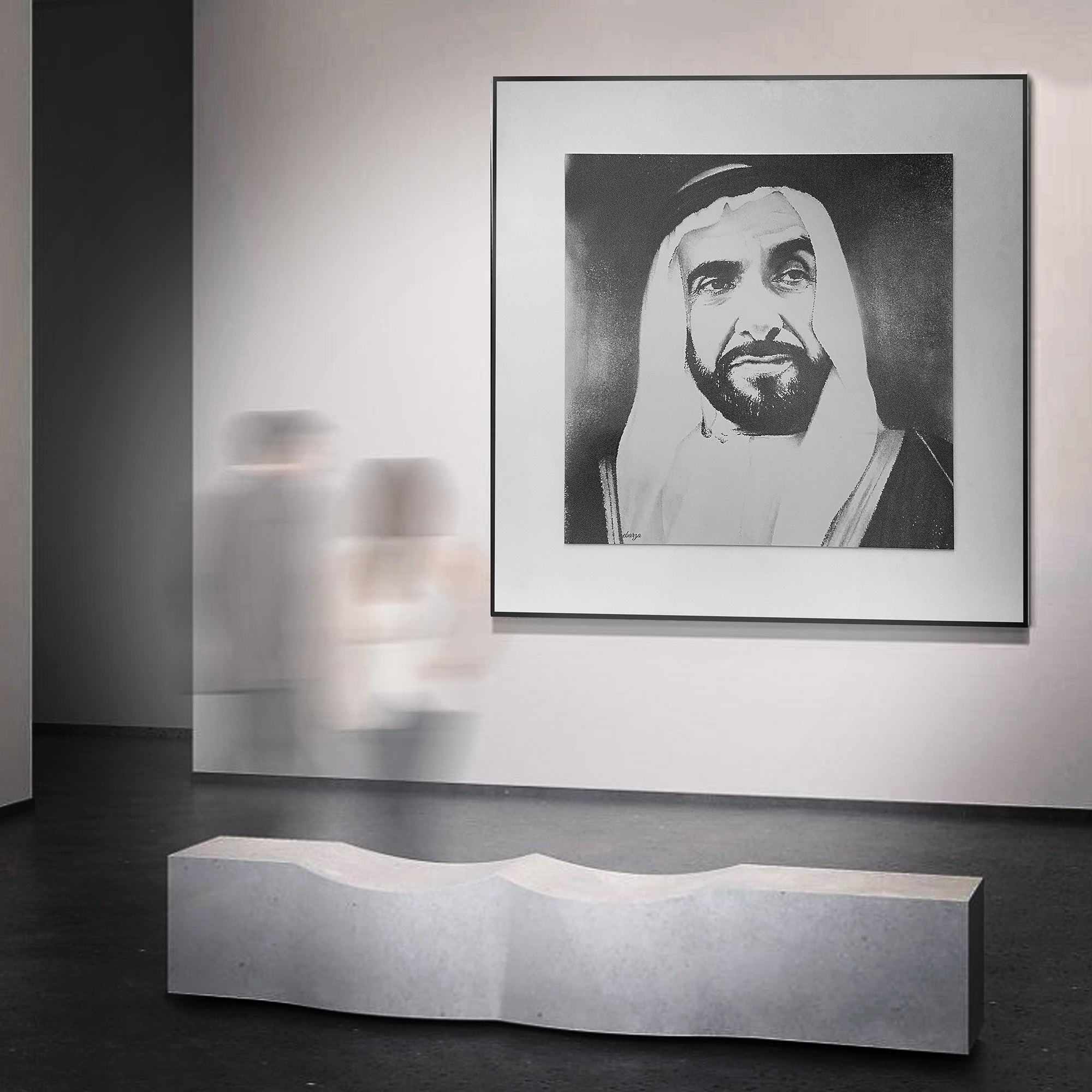 Handmade Painting Sheikh Zayed Bin Sultan Al Nahyan 140x140 cm PCA-008 -  Paintings - ebarza Furniture UAE | Shop Modern Furniture in Abu Dhabi & Dubai - مفروشات ايبازرا في الامارات | تسوق اثاث عصري وديكورات مميزة في دبي وابوظبي