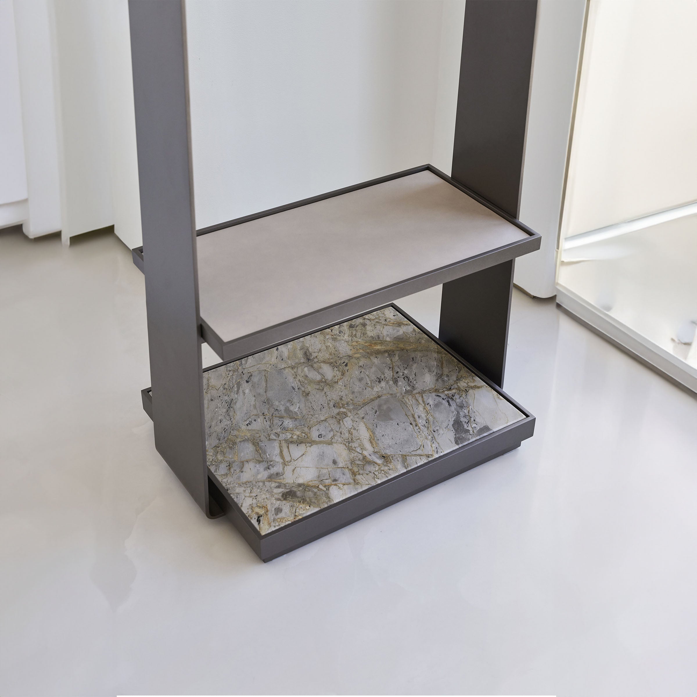 Hanging mirror BMBO-GYJ80112 with BEACON-branded hangers, showcasing a sleek modern design for wall display.