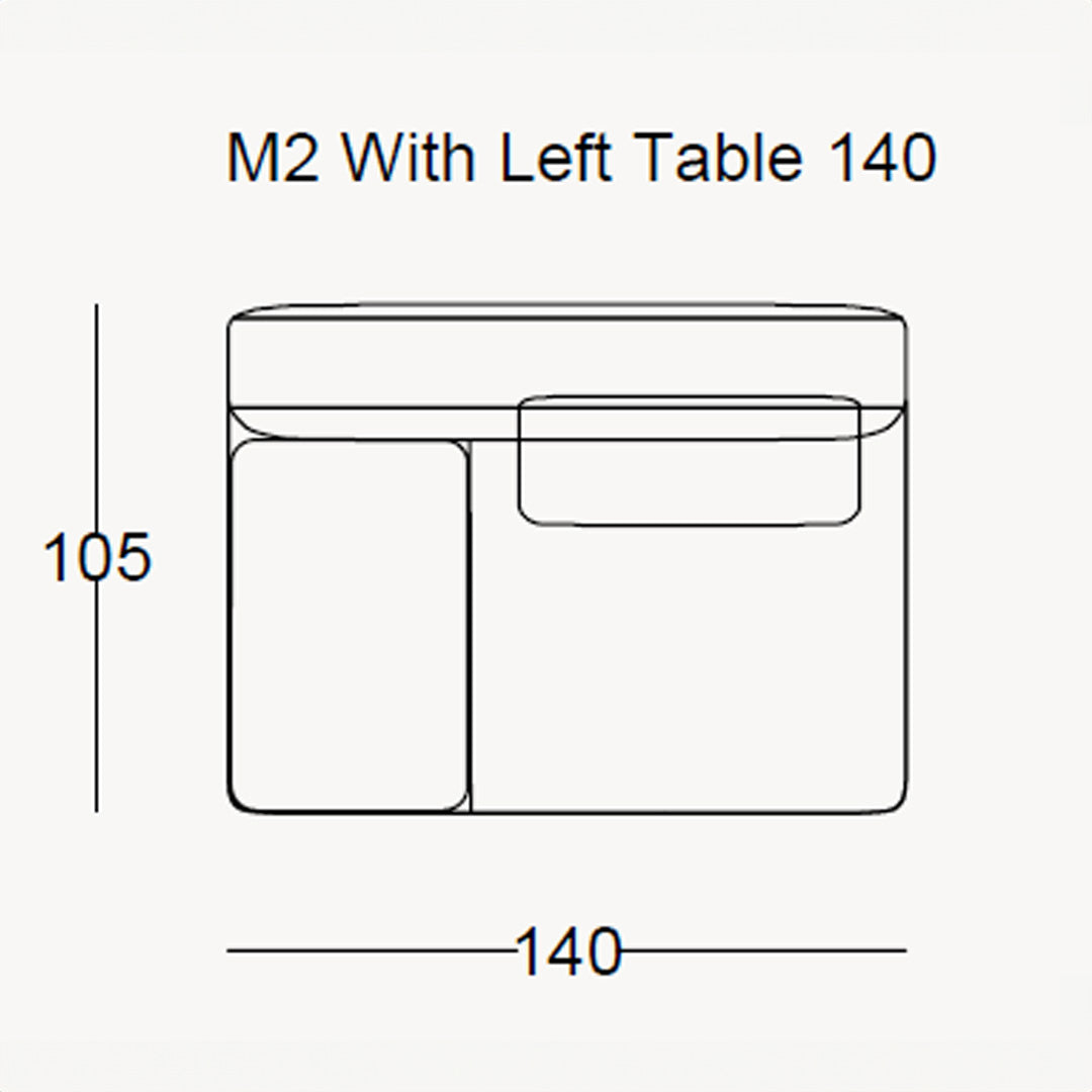 HARMONY LEFT TABLE MODULE SAR-LEFT/TABLE004 -  Sofas - ebarza Furniture UAE | Shop Modern Furniture in Abu Dhabi & Dubai - مفروشات ايبازرا في الامارات | تسوق اثاث عصري وديكورات مميزة في دبي وابوظبي