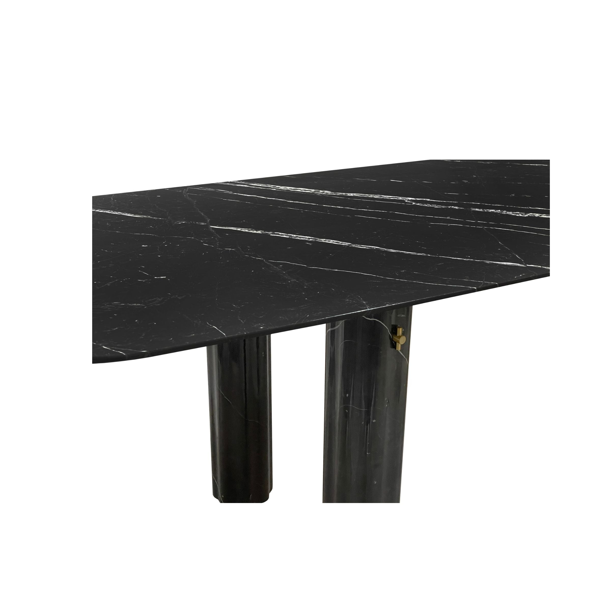 A2STONE Harmony Natural Marble Dining Table 419DT with sleek marble surface and sturdy wooden legs, perfect for dining rooms
