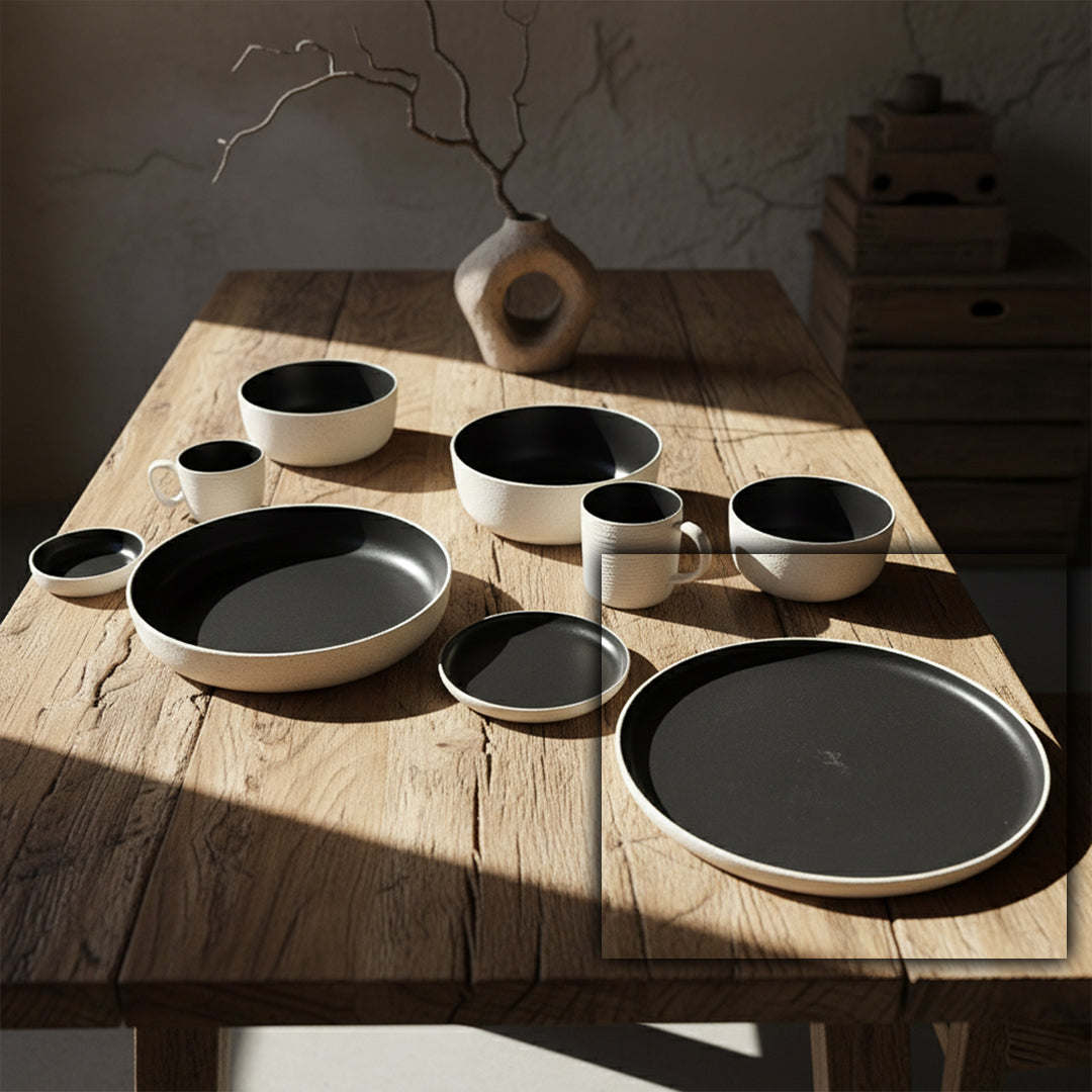 Haven ceramic Plate E800-P-08253  12 -  Plates - ebarza Furniture UAE | Shop Modern Furniture in Abu Dhabi & Dubai - مفروشات ايبازرا في الامارات | تسوق اثاث عصري وديكورات مميزة في دبي وابوظبي