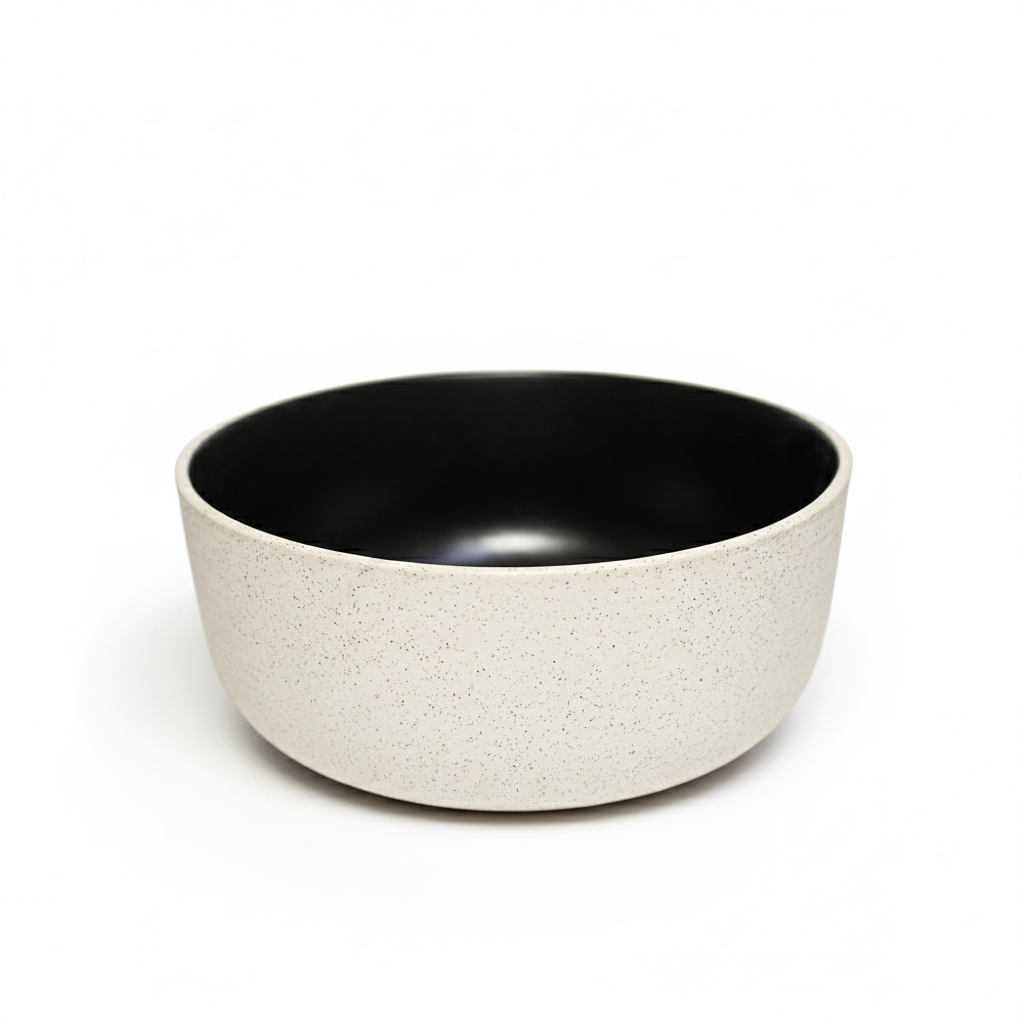 Set of 8 BEACON Haven dinnerware stoneware bowls for salad, dessert, and cereal, with a simple, elegant design.