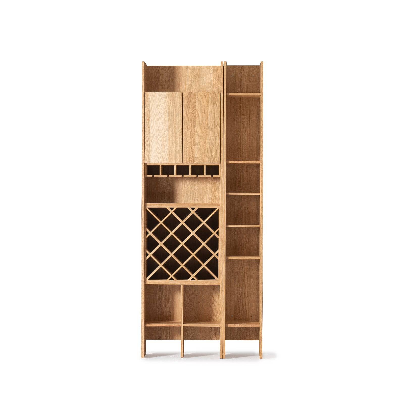 Hera Wall Unit Bookshelves Double Module Hera-Wall61 -  Bookcases | حراء وحدة الحائط رفوف وحدة مزدوجة - ebarza Furniture UAE | Shop Modern Furniture in Abu Dhabi & Dubai - مفروشات ايبازرا في الامارات | تسوق اثاث عصري وديكورات مميزة في دبي وابوظبي