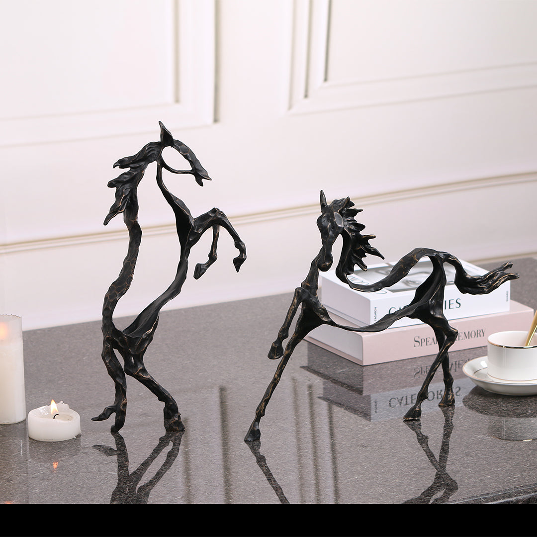 Hollow Horse KA3095 home decor figurine by BEACON, detailed horse sculpture for stylish interior decoration.