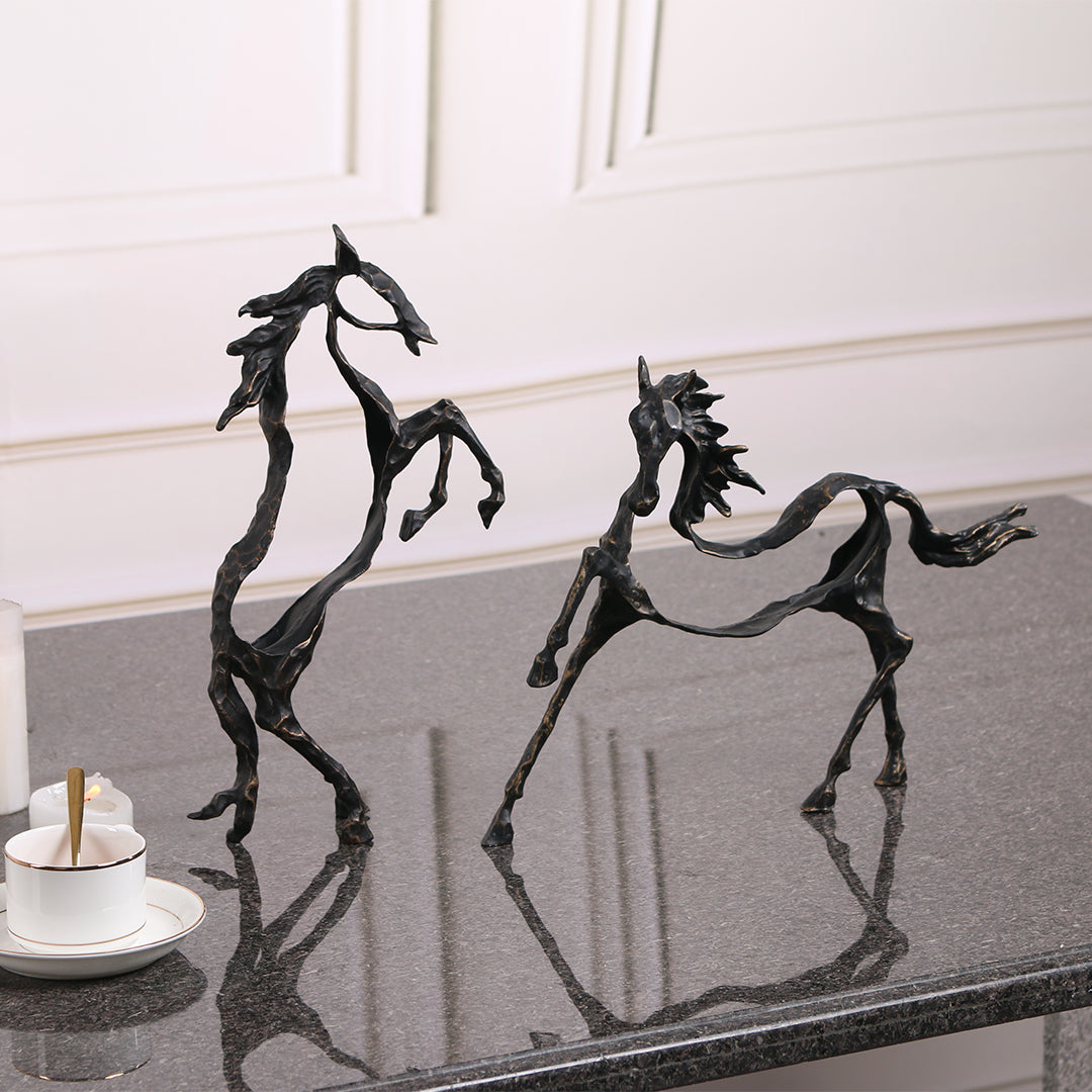 Hollow Horse KA3095 home decor figurine by BEACON, detailed sculpture with a smooth finish, perfect for stylish interior decor.