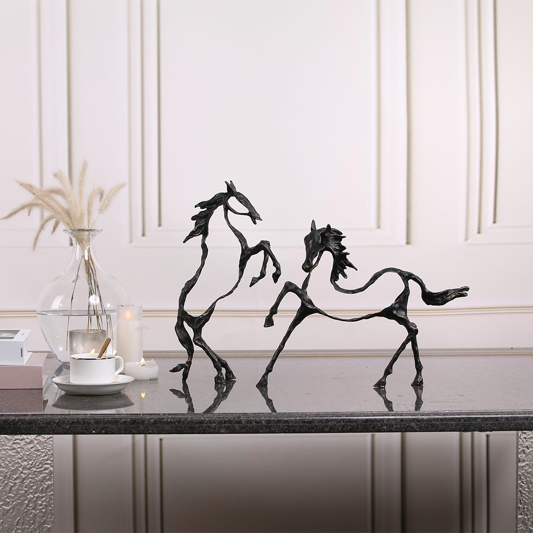 Hollow Horse KA3095 home decor figurine by BEACON, crafted in a sleek, minimalist design perfect for stylish interior accents.