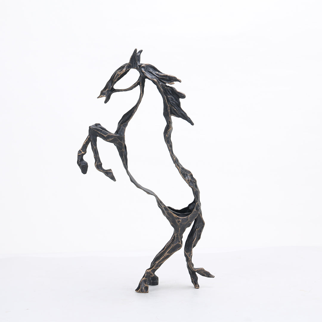 Hollow Horse KA3095 home decor figurine by BEACON, detailed ceramic horse sculpture for stylish interior decoration