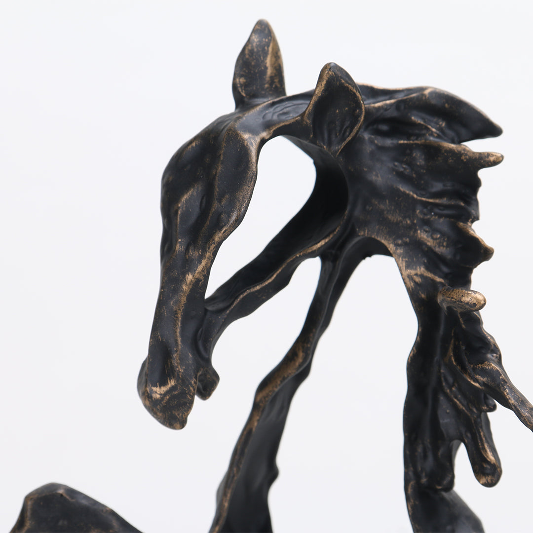 Hollow horse BEACON KA3095 home decor figurine with a sleek, modern design in neutral tones, perfect for stylish interior decor.