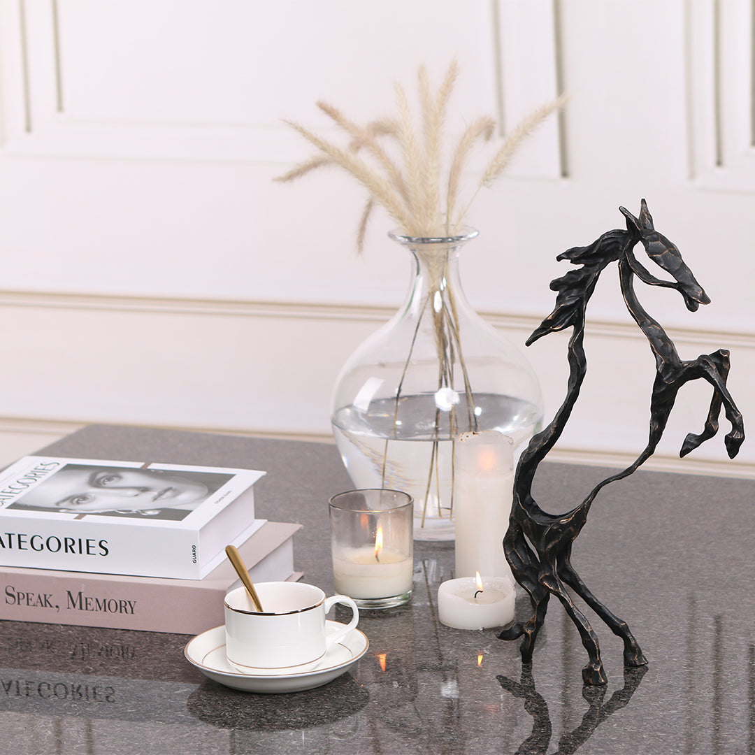Hollow Horse KA3095 home decor figurine by BEACON, detailed horse sculpture for stylish interior decoration.
