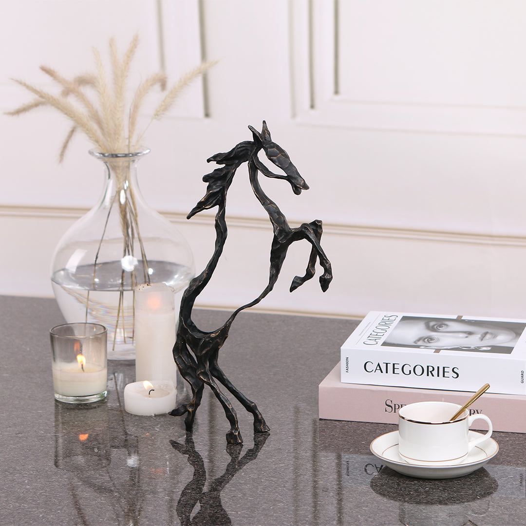 Hollow Horse KA3095 home decor figurine by BEACON, detailed horse sculpture for stylish interior decoration