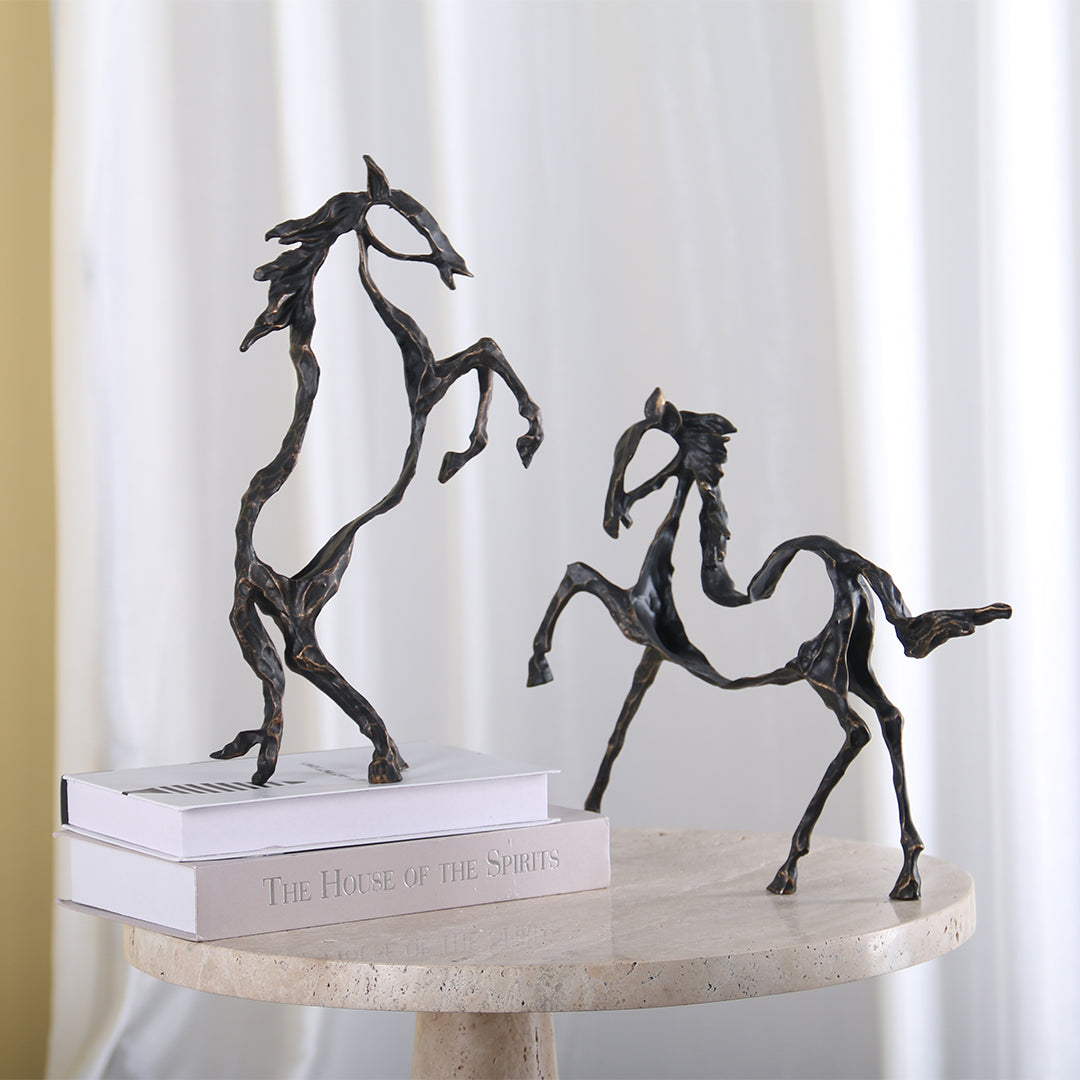 Hollow Horse KA3095 home decor figurine by BEACON, detailed horse sculpture for interior decoration.