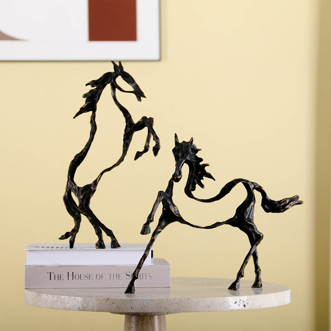 Hollow Horse KA3095 home decor figurine by BEACON, detailed horse sculpture for stylish interior decoration.