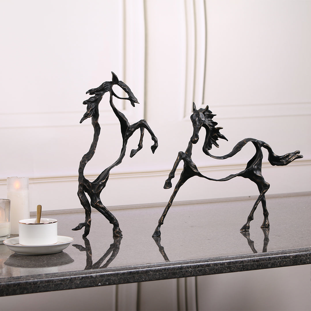 Hollow Horse KA3096 home decor figurine by BEACON, detailed horse sculpture for stylish interior decoration.