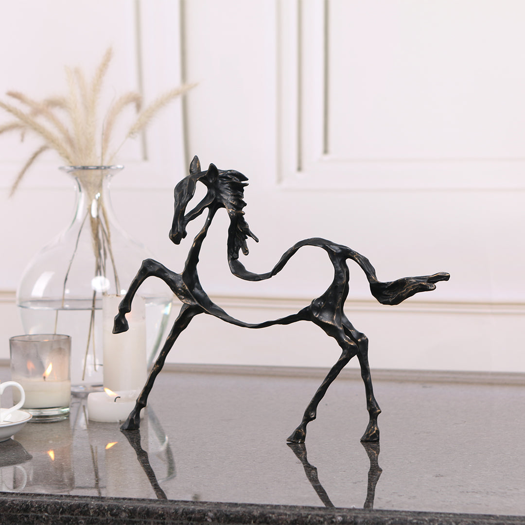 Hollow Horse KA3096 home decor figurine by BEACON, crafted in ceramic with smooth, minimalist design, suitable for stylish interior decor.