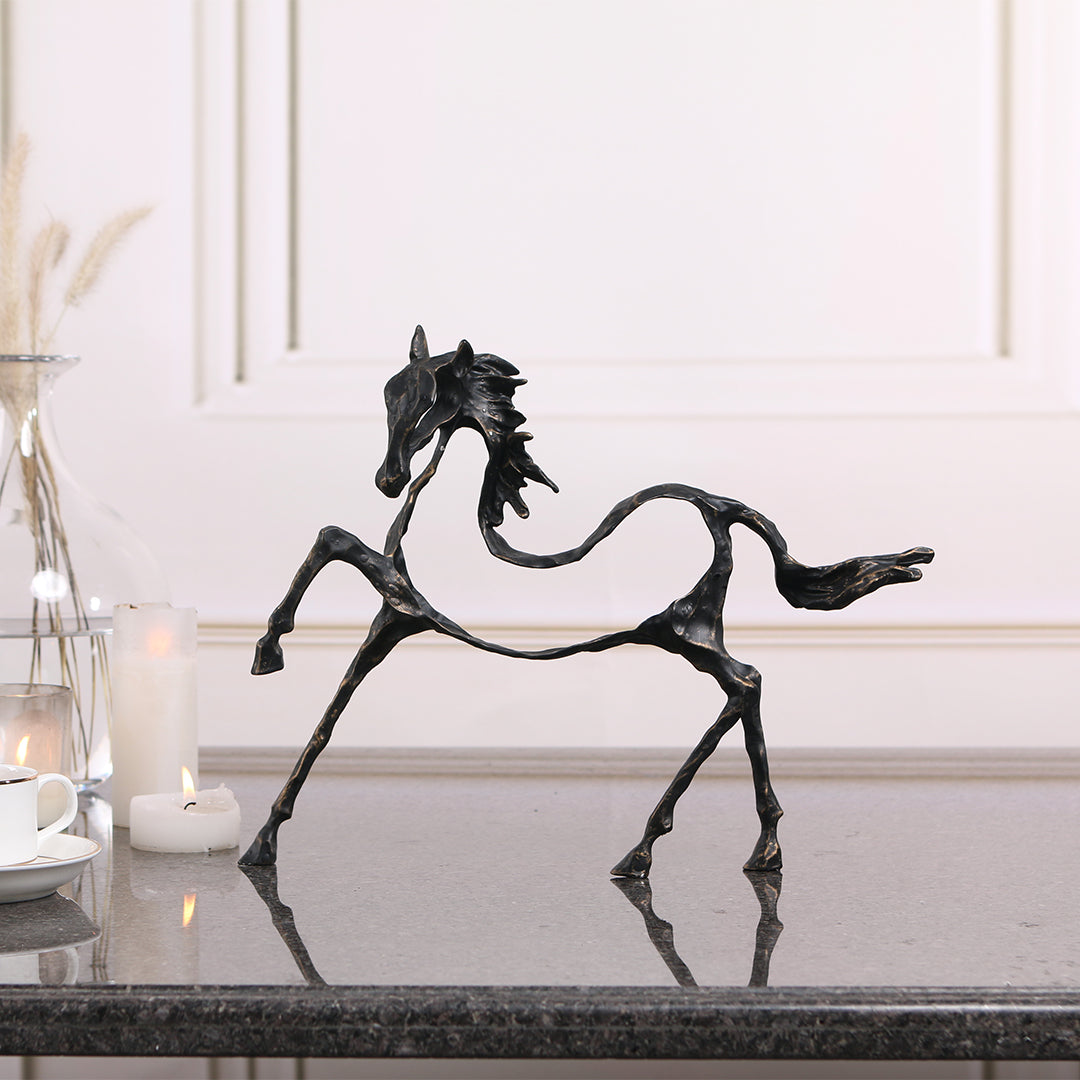 Hollow Horse KA3096 home decor figurine by BEACON, detailed horse sculpture for stylish interior decoration.