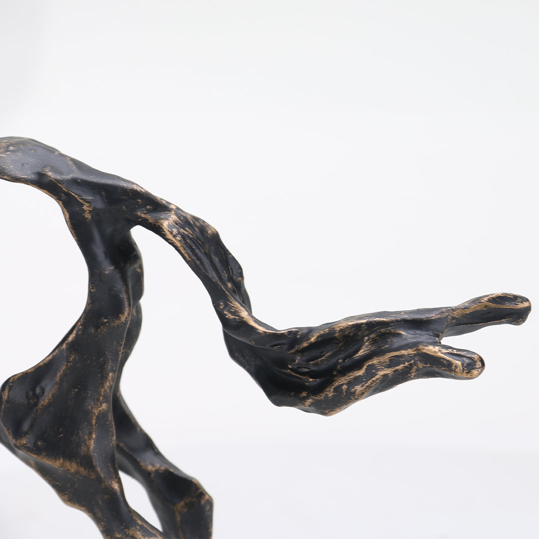 Beige Hollow Horse home decor figurine by BEACON, detailed sculpture with smooth finish, perfect for elegant interior decoration.