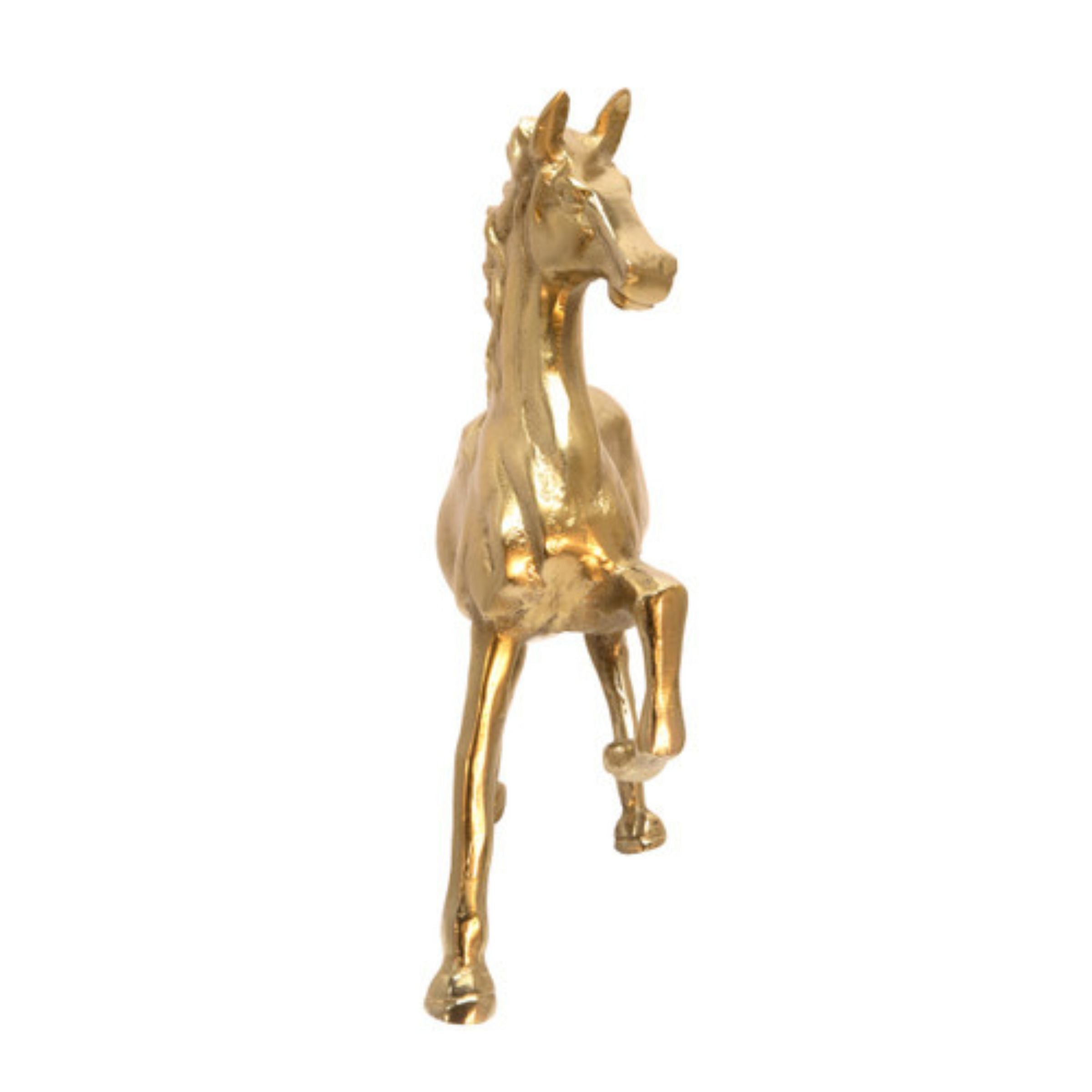 Horse Sculpture 40.64 Cm - Gold 15514-02 -  Home Decor Figurines | تمثال حصان 40.64 سم - ذهبي - ebarza Furniture UAE | Shop Modern Furniture in Abu Dhabi & Dubai - مفروشات ايبازرا في الامارات | تسوق اثاث عصري وديكورات مميزة في دبي وابوظبي