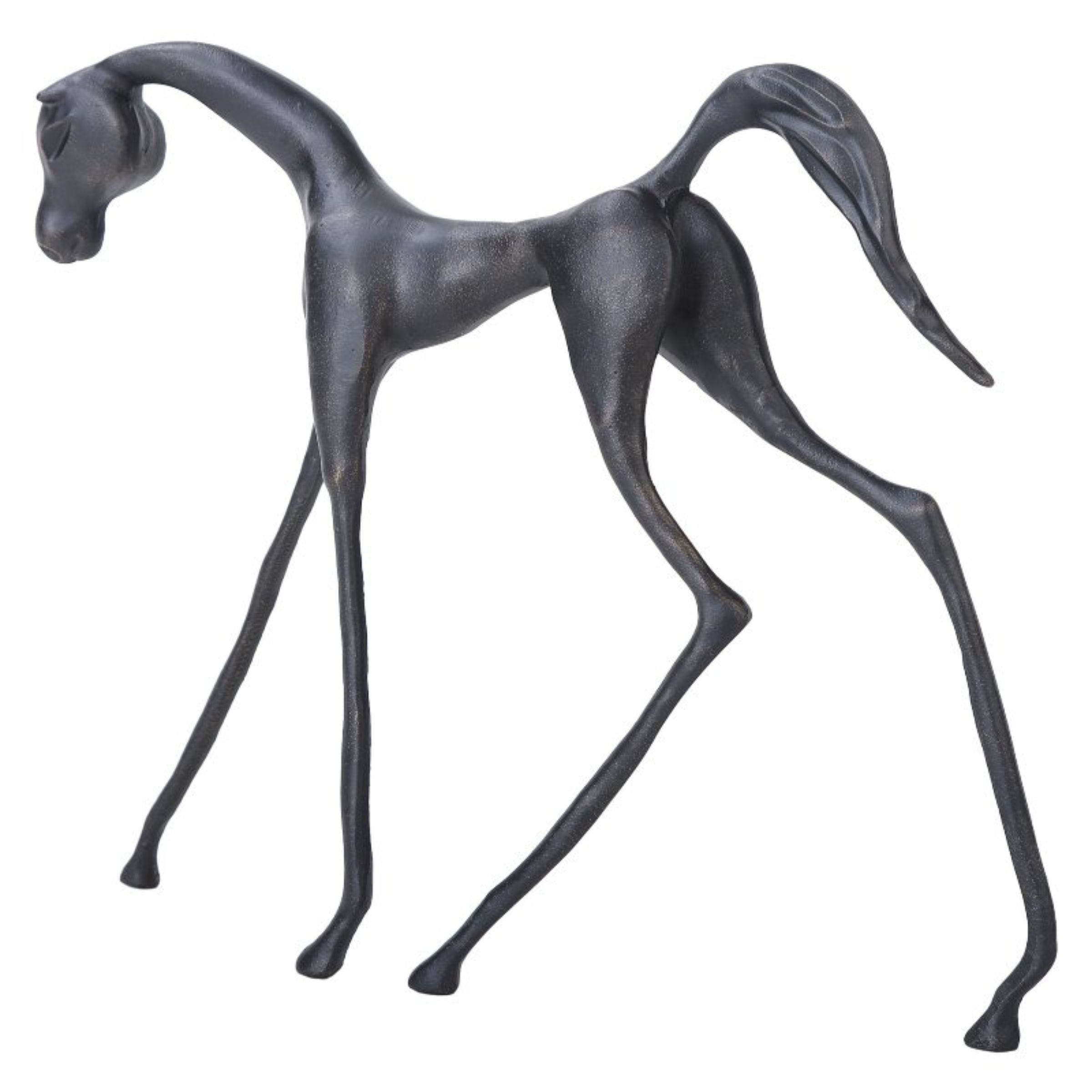 Beige horse sculpture from BEACON home decor figurines collection, detailed and artistic decorative animal figurine.