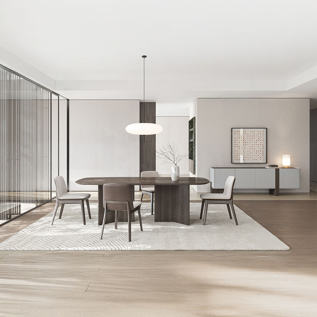 HUGO YOL-LIVING sideboard with sleek wooden finish, featuring multiple drawers and doors for stylish storage.