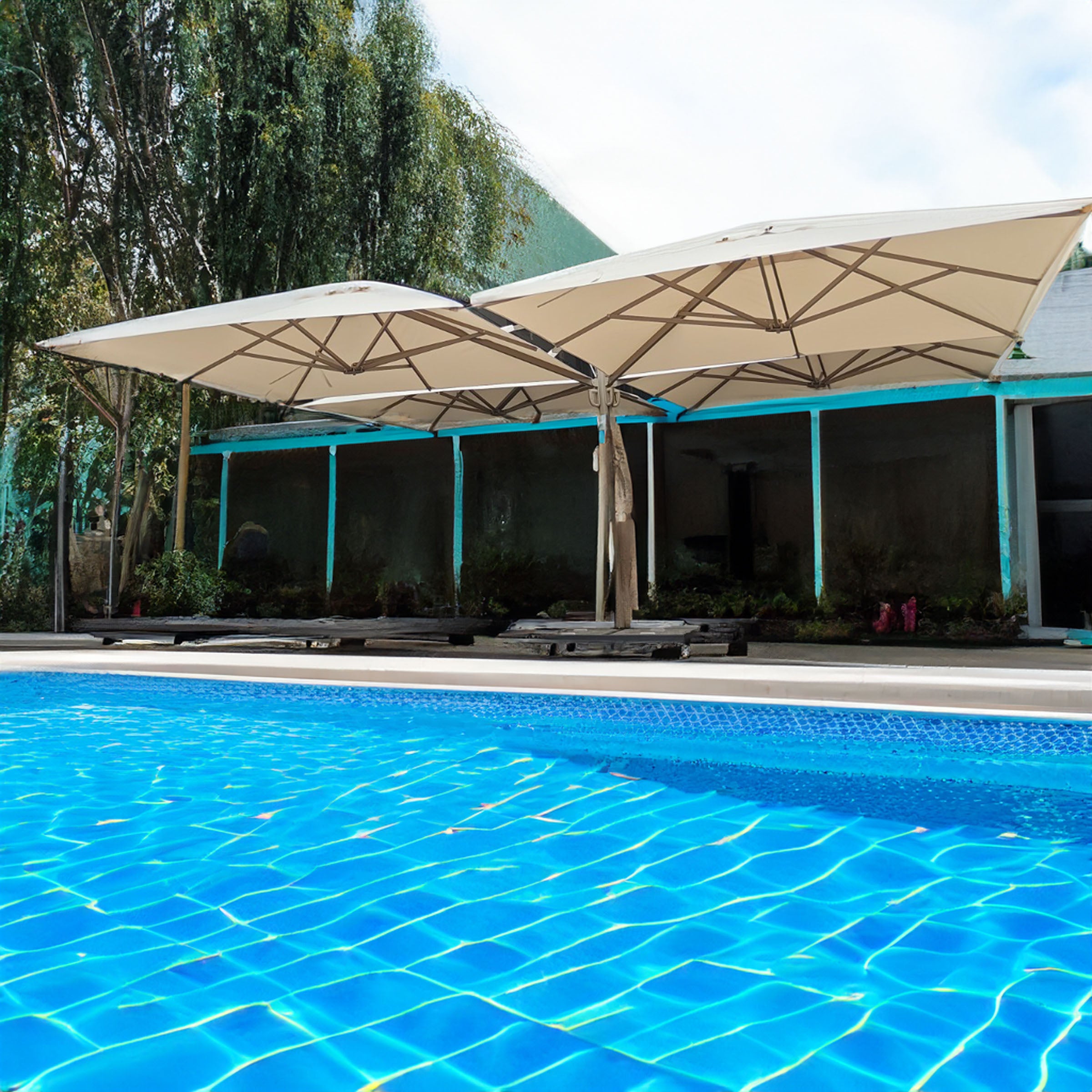 Hydraulic Outdoor Umbrella MS1601-8B4 -  Outdoor Umbrellas - ebarza Furniture UAE | Shop Modern Furniture in Abu Dhabi & Dubai - مفروشات ايبازرا في الامارات | تسوق اثاث عصري وديكورات مميزة في دبي وابوظبي