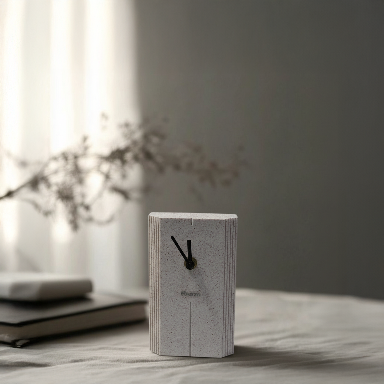 BEACON Imperial Chu vertical stripe desk clock TCK217 with sleek design and bold vertical stripe pattern.