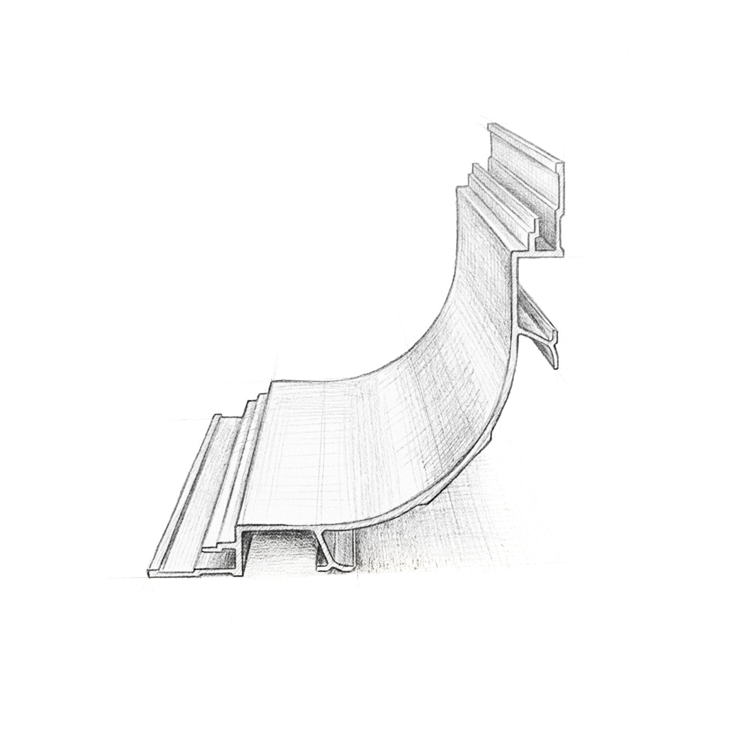 320H-ALUMINUM PROFILE- DESIGN SHAPE: Incorner Trim COLOUR:  Brown Oak BP-106Y