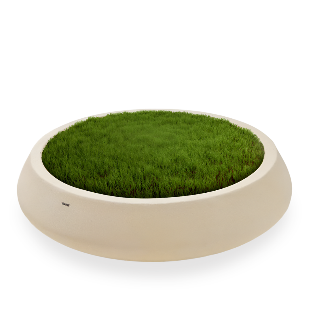 Indoor/Outdoor Beige Plant Pot D200cm XK-0001B-Beige -  Planter Boxes - ebarza Furniture UAE | Shop Modern Furniture in Abu Dhabi & Dubai - مفروشات ايبازرا في الامارات | تسوق اثاث عصري وديكورات مميزة في دبي وابوظبي