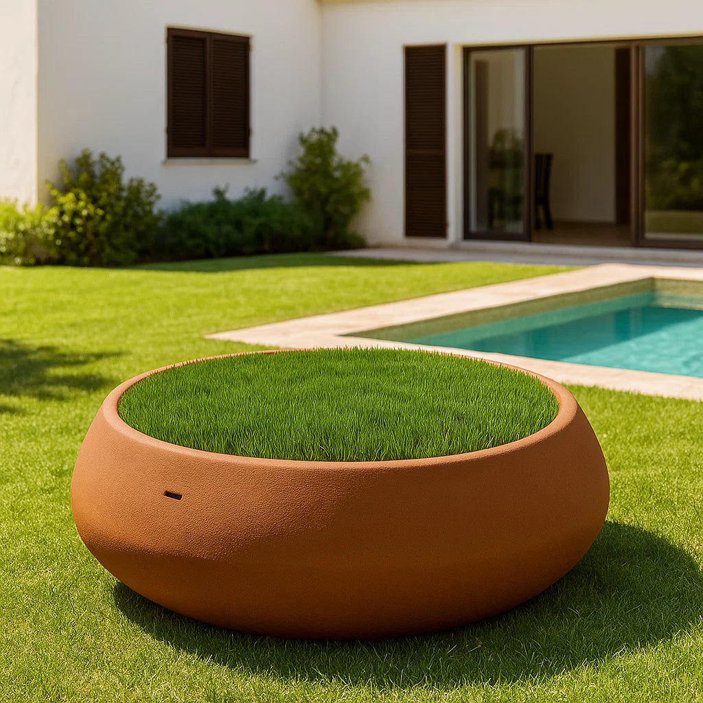 Indoor and outdoor clay plant pot by BEACON, featuring a durable planter box with a natural clay finish for versatile gardening.