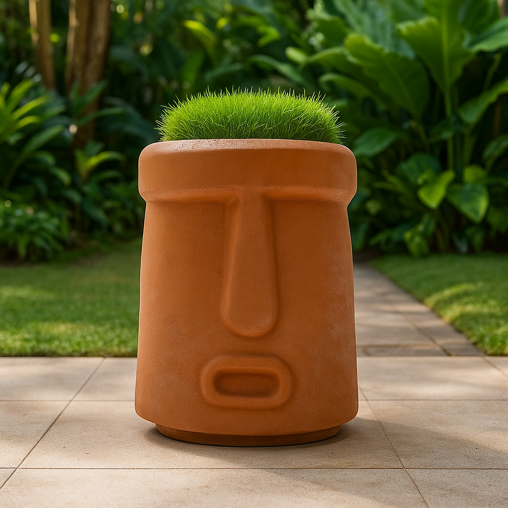 Indoor and outdoor clay planter box by BEACON, model XK-6048C-Clay, suitable for plants and decorative displays.