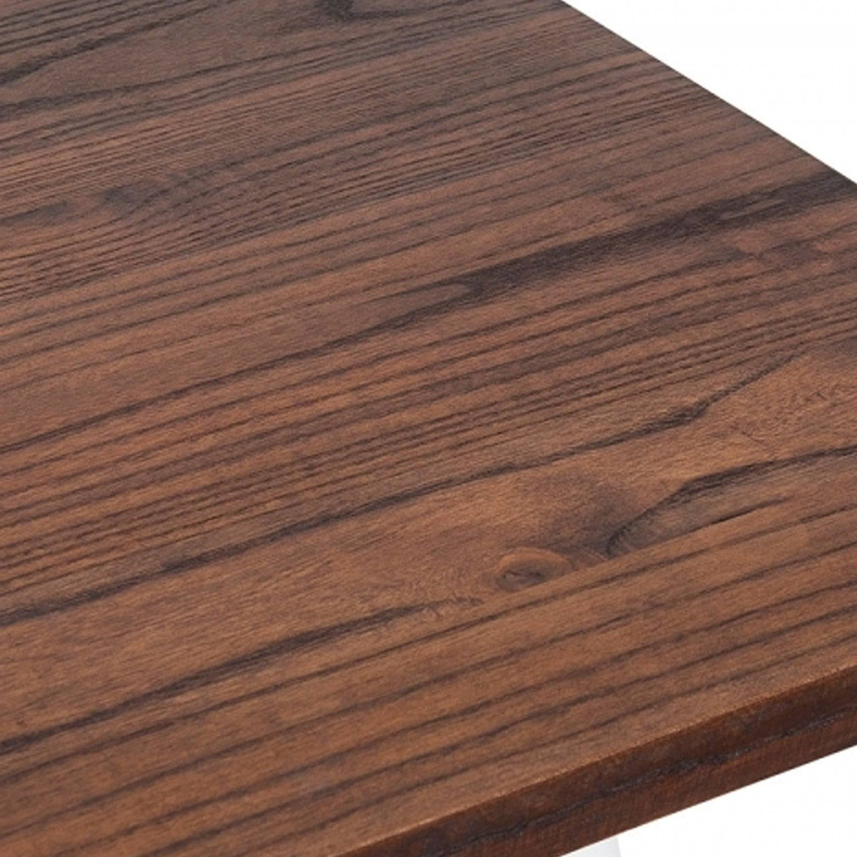 Industrial Bar Table With Solid Wood Top 120 Cm Gt-413Wb -  Bar Tables | طاولة بار صناعية مع سطح خشب صلب 120 سم - ebarza Furniture UAE | Shop Modern Furniture in Abu Dhabi & Dubai - مفروشات ايبازرا في الامارات | تسوق اثاث عصري وديكورات مميزة في دبي وابوظبي