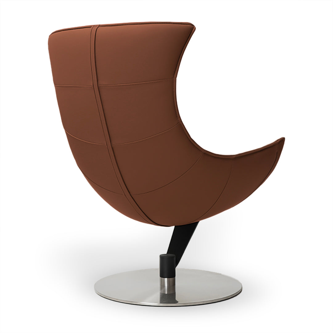 Display item: JIATAI SWIVEL Lounge Chair F-2039 in clay color by BEACON, showcasing a modern swivel lounge chair design.
