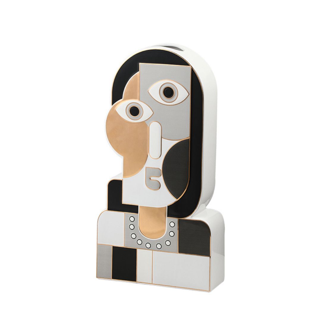 BEACON Jigsaw Puzzle Character Vase A, decorative ceramic vase with puzzle piece design, perfect for home decor.