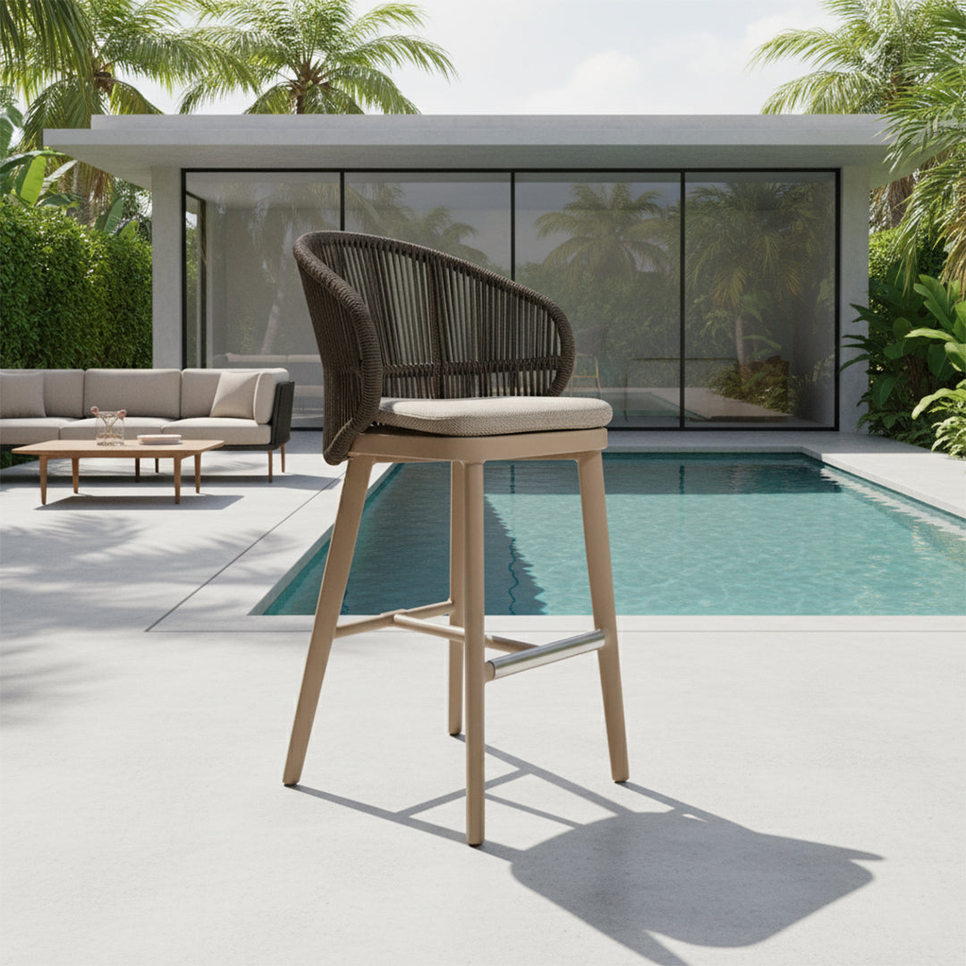 JUMBO INDOOR/OUTDOOR BARSTOOL WITH SEAT CUSHION KC8607N18ROP -  Bar Stools - ebarza Furniture UAE | Shop Modern Furniture in Abu Dhabi & Dubai - مفروشات ايبازرا في الامارات | تسوق اثاث عصري وديكورات مميزة في دبي وابوظبي