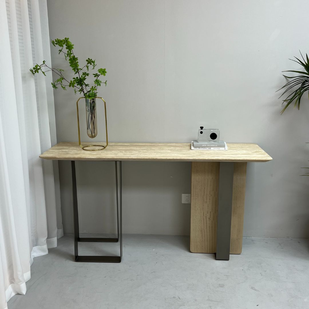 Jura Console/Sideboard Travertine Top 160cm Tg-488 / MLL-C09 -  Consoles - ebarza Furniture UAE | Shop Modern Furniture in Abu Dhabi & Dubai - مفروشات ايبازرا في الامارات | تسوق اثاث عصري وديكورات مميزة في دبي وابوظبي