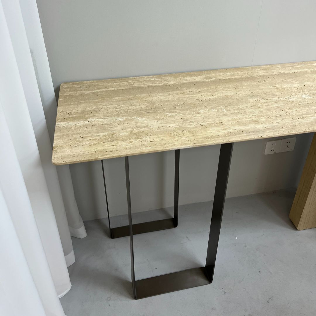 Jura Console/Sideboard Travertine Top 160cm Tg-488 / MLL-C09 -  Consoles - ebarza Furniture UAE | Shop Modern Furniture in Abu Dhabi & Dubai - مفروشات ايبازرا في الامارات | تسوق اثاث عصري وديكورات مميزة في دبي وابوظبي
