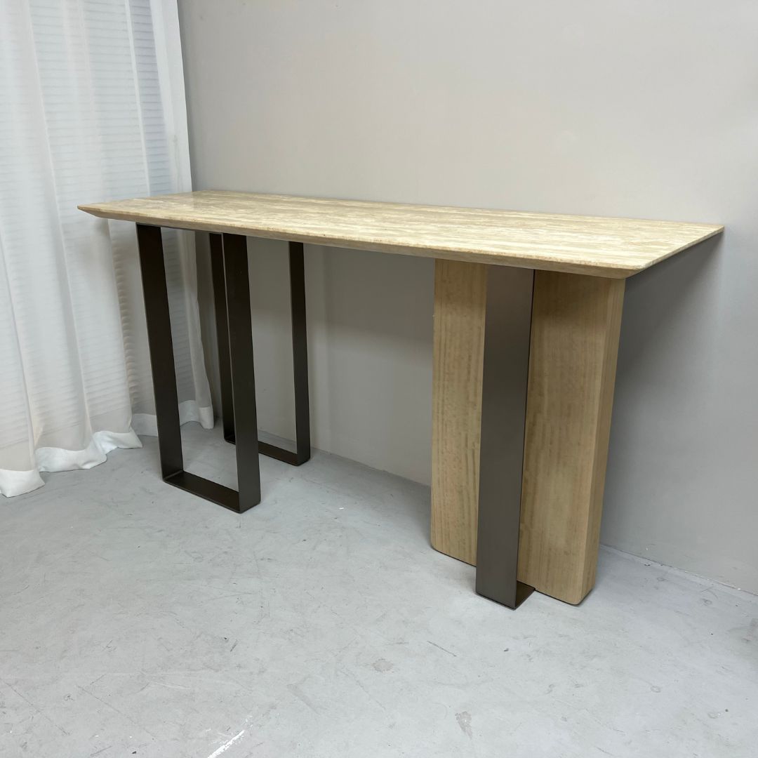 Jura Console/Sideboard Travertine Top 160cm Tg-488 / MLL-C09 -  Consoles - ebarza Furniture UAE | Shop Modern Furniture in Abu Dhabi & Dubai - مفروشات ايبازرا في الامارات | تسوق اثاث عصري وديكورات مميزة في دبي وابوظبي