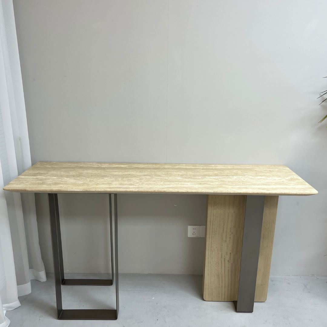 Jura Console/Sideboard Travertine Top 160cm Tg-488 / MLL-C09 -  Consoles - ebarza Furniture UAE | Shop Modern Furniture in Abu Dhabi & Dubai - مفروشات ايبازرا في الامارات | تسوق اثاث عصري وديكورات مميزة في دبي وابوظبي